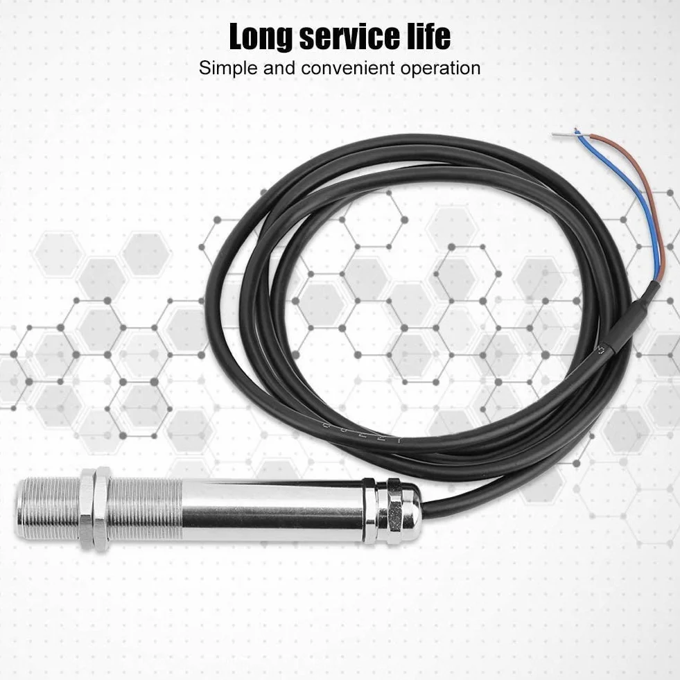 Sensor de Temperatura de Termopar Dc12V-24V, Accesorio de Termómetro Infrarrojo Fijo, 4-20 Ma Con Cable de 1,5 M / 4,9 Pies, Sonda de Acero Inoxidable(0-500 )
