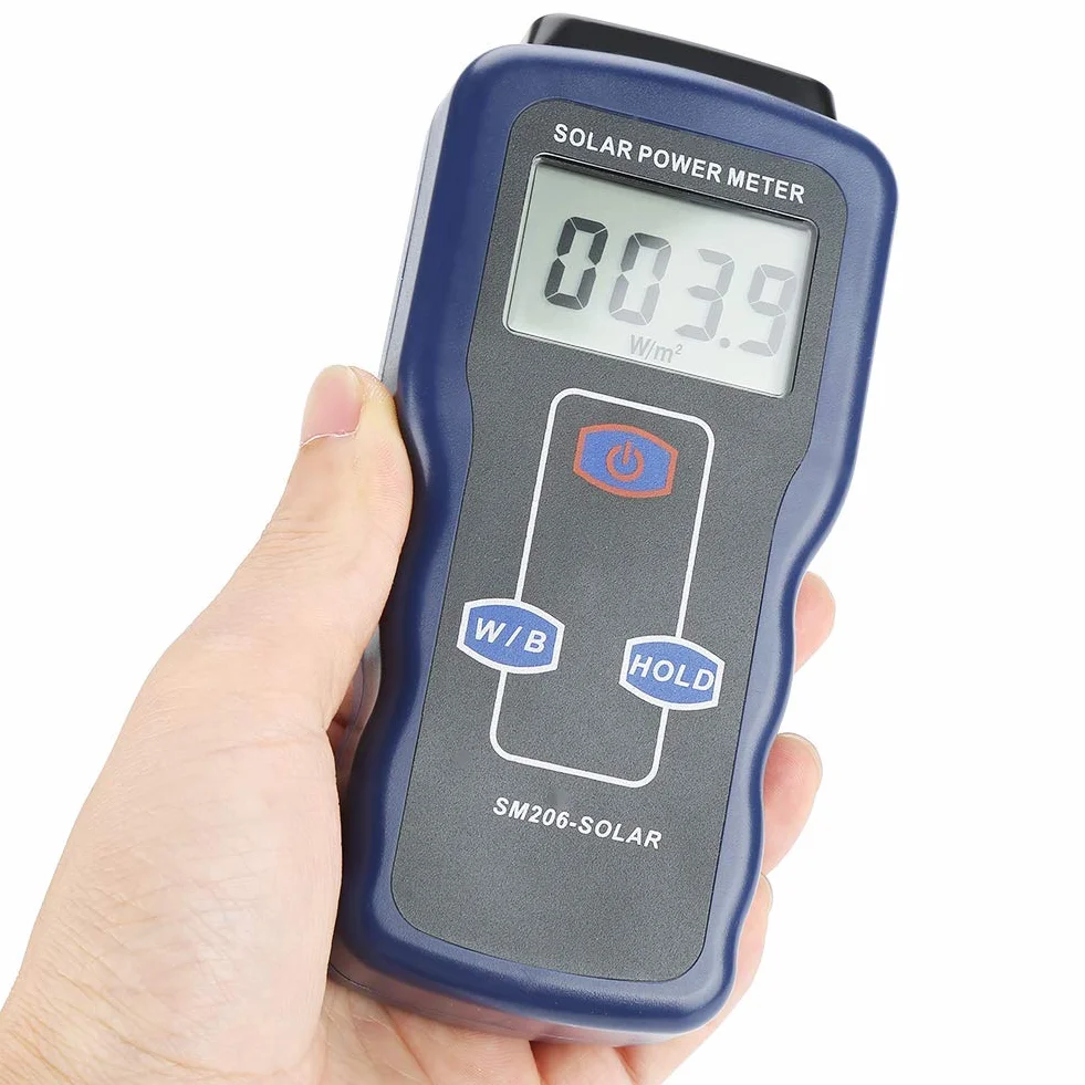 SM206 Medidor de Energía Solar de Energía Solar Tester Medidor de Irradiación Solar Medidor de Radiación Probador de Medición Herramienta de Prueba