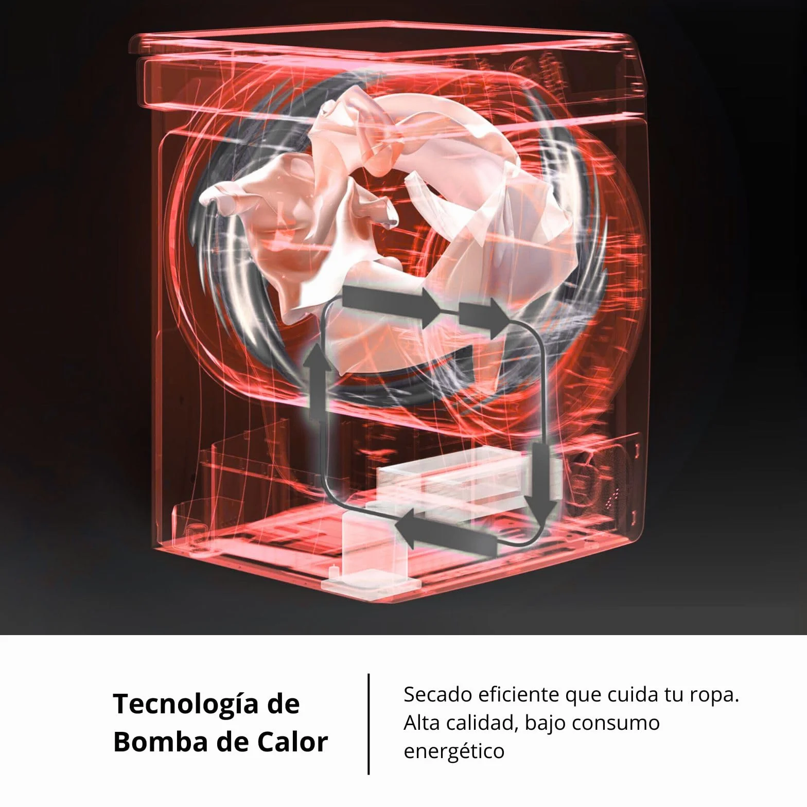 Corberó Secadora Bomba de Calor CSBCH830W 8 Kg 15 Programas Display LED Blanco