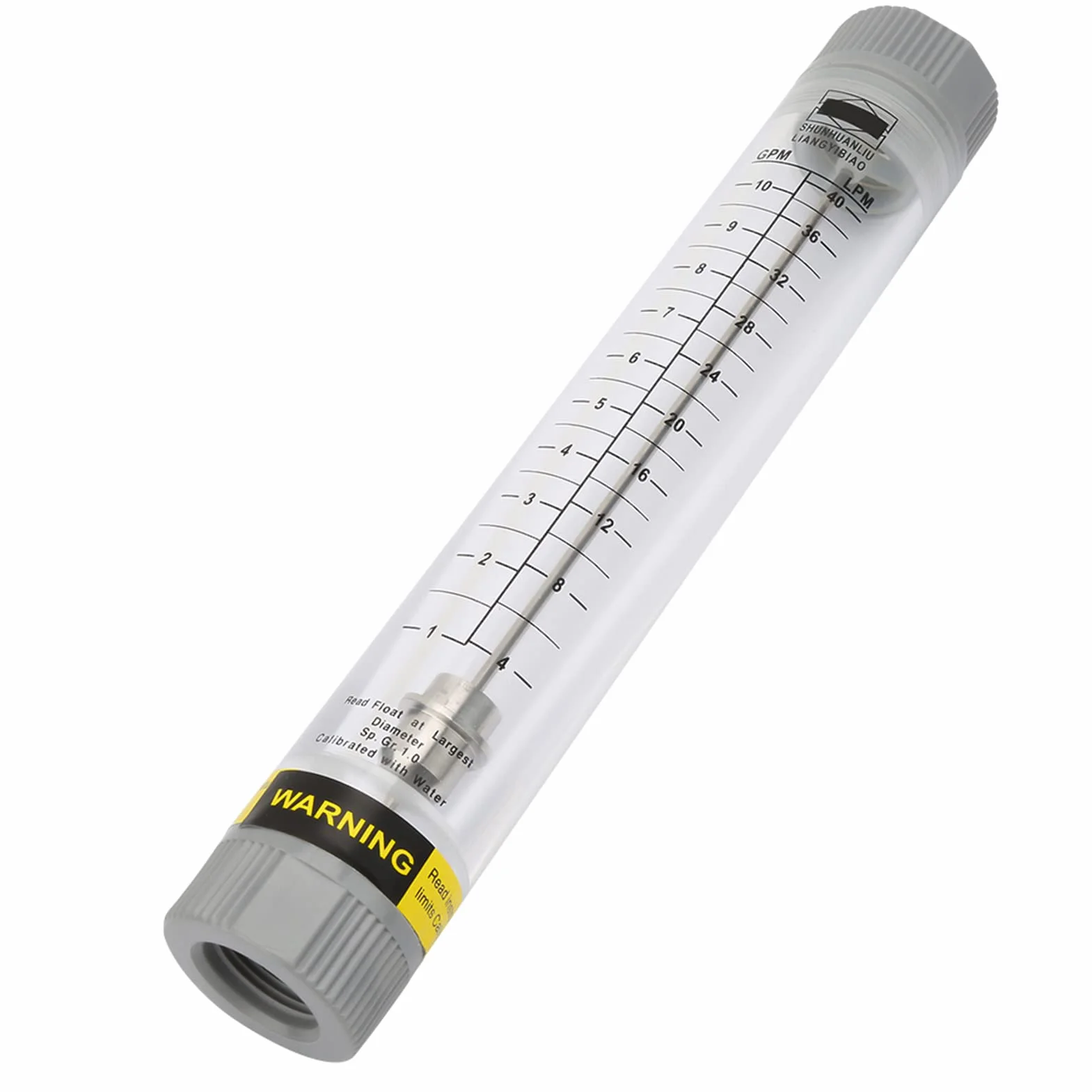 LZM 20G Caudalímetro de líquido, tubo acrílico, rosca hembra G3/4 pulgadas