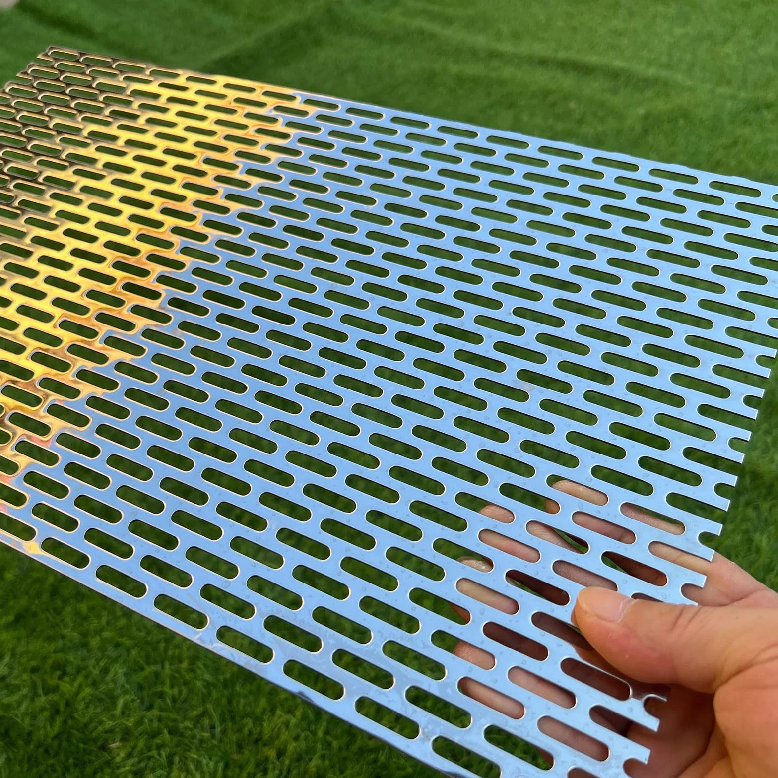 Chapas perforadas de acero inoxidable 406 mm x 255 mm x 1,1 mm malla metálica expandida