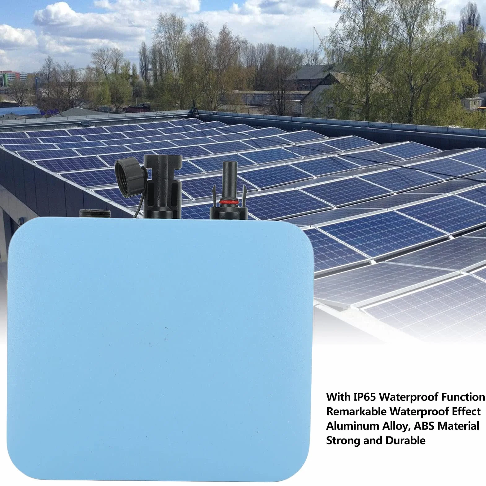 Microinversor de Conexión a Red Solar, Protección contra Cortocircuitos a Prueba de Agua WiFi Monitoreo en la Nube Panel Solar Inteligente Microinversor (1000W)