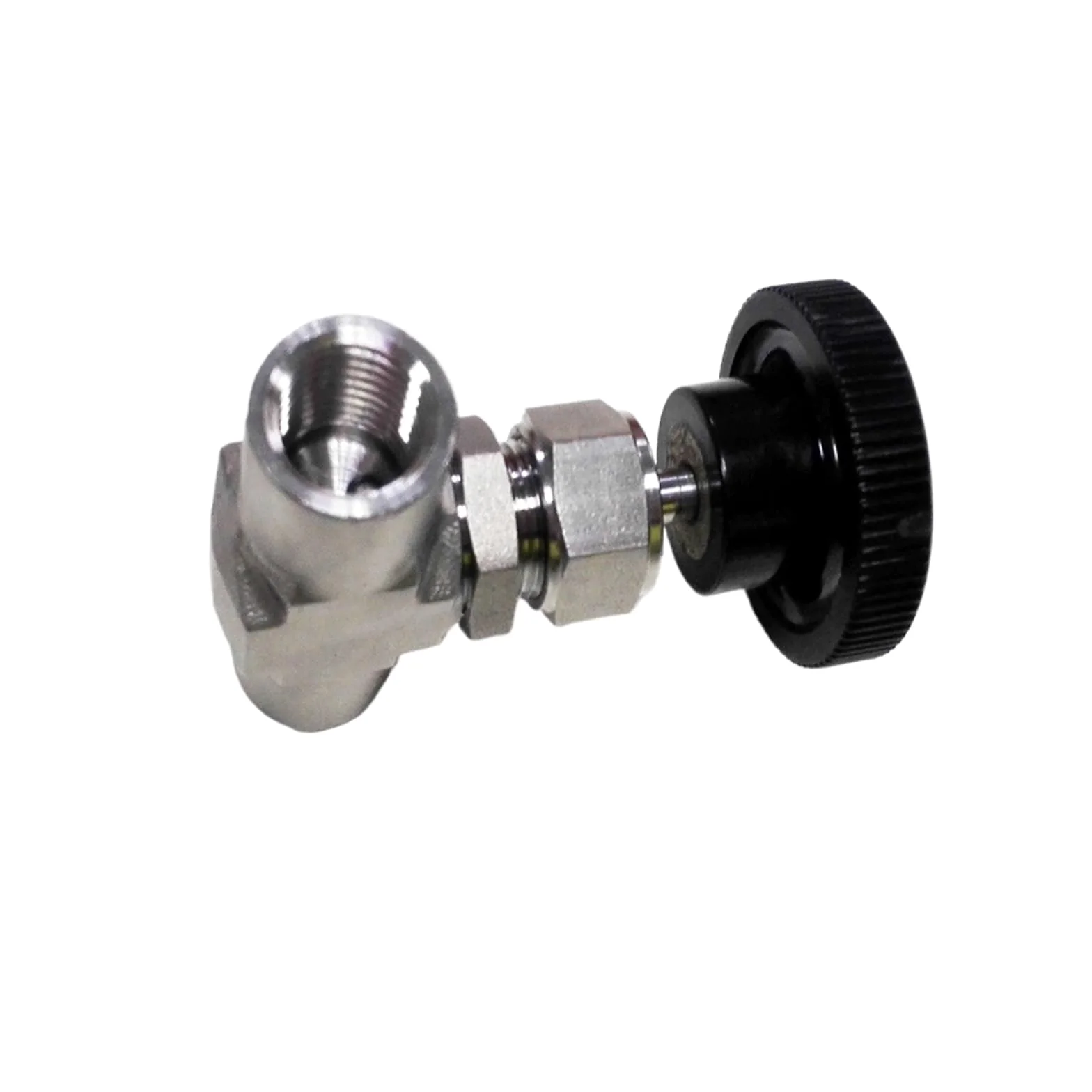 Válvula de aguja Mini válvula de aguja de aire de 6000PSI, acero inoxidable, Gas NPT hembra de encendido/apagado 1/8", 1/4", 3/8", 1/2", 3/4"(4Points)