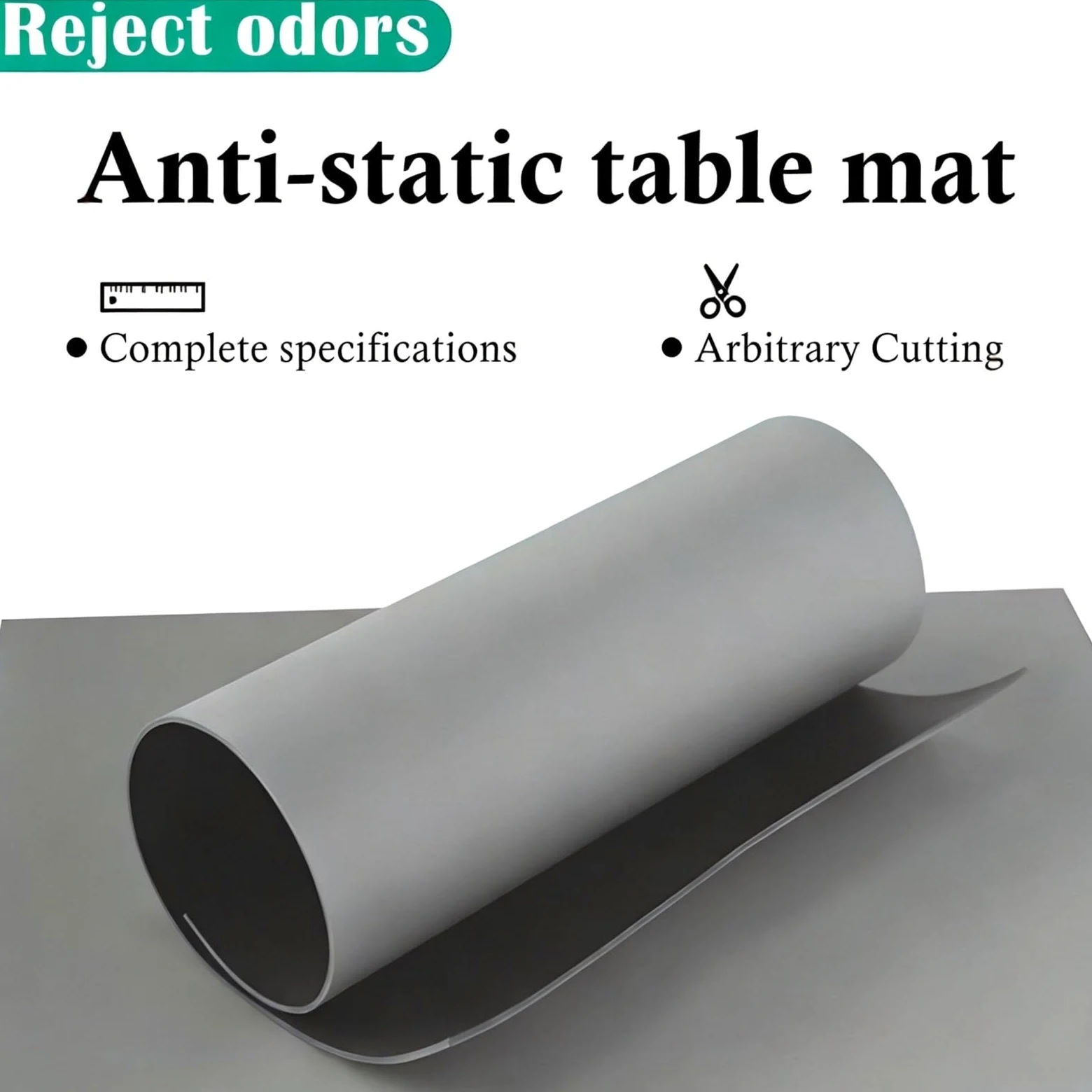 Rollos alfombrilla antiestática Superficie De Trabajo Antiestática De 2/3/5 Mm De Espesor, Almohadillas De Soldadura ESD Adecuadas Para Ensamblaje De Computadoras | T 3 mm,W 0.6m x L 1m