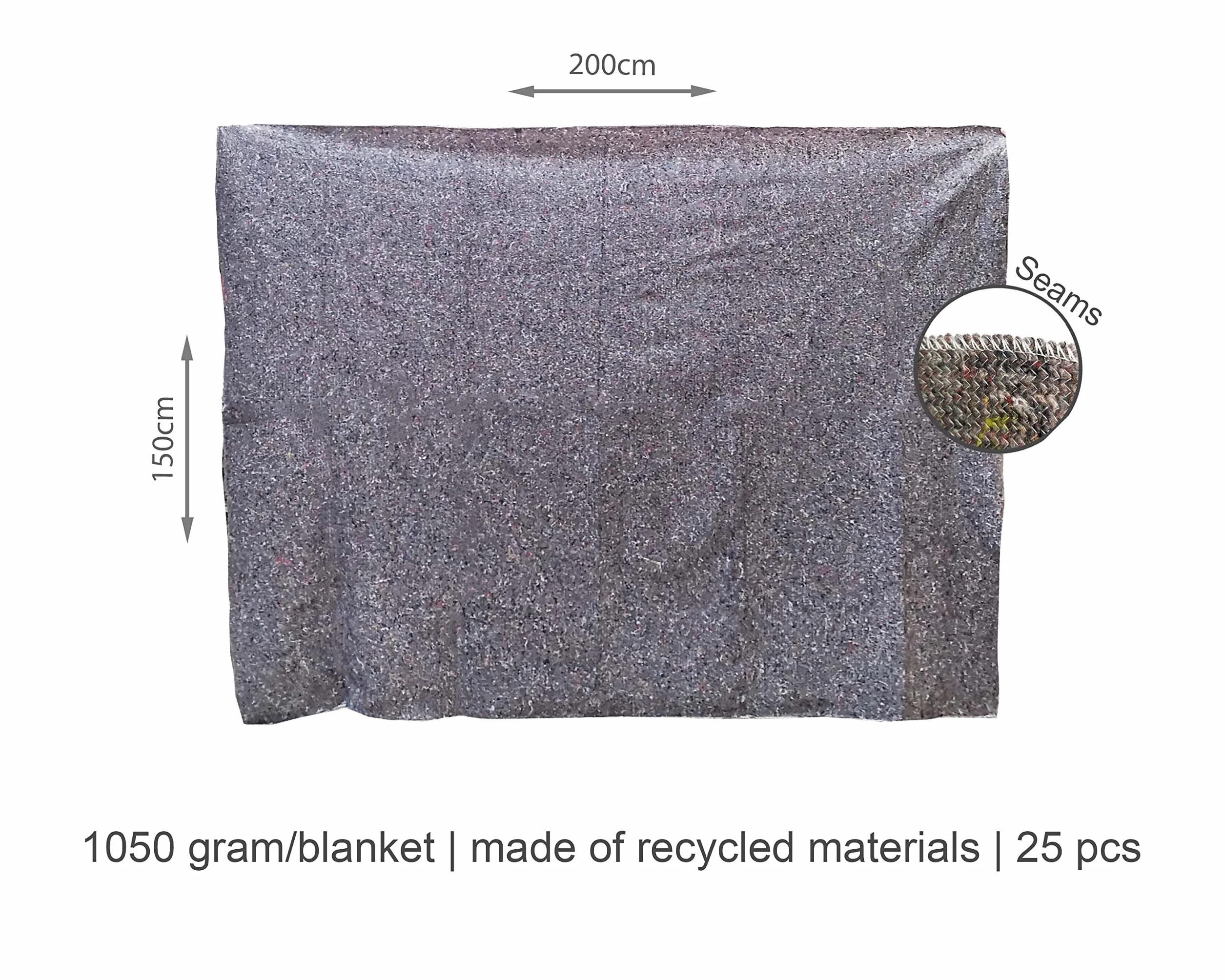 Mantas para muebles 150 x 200 cm, 350 g/m², gris