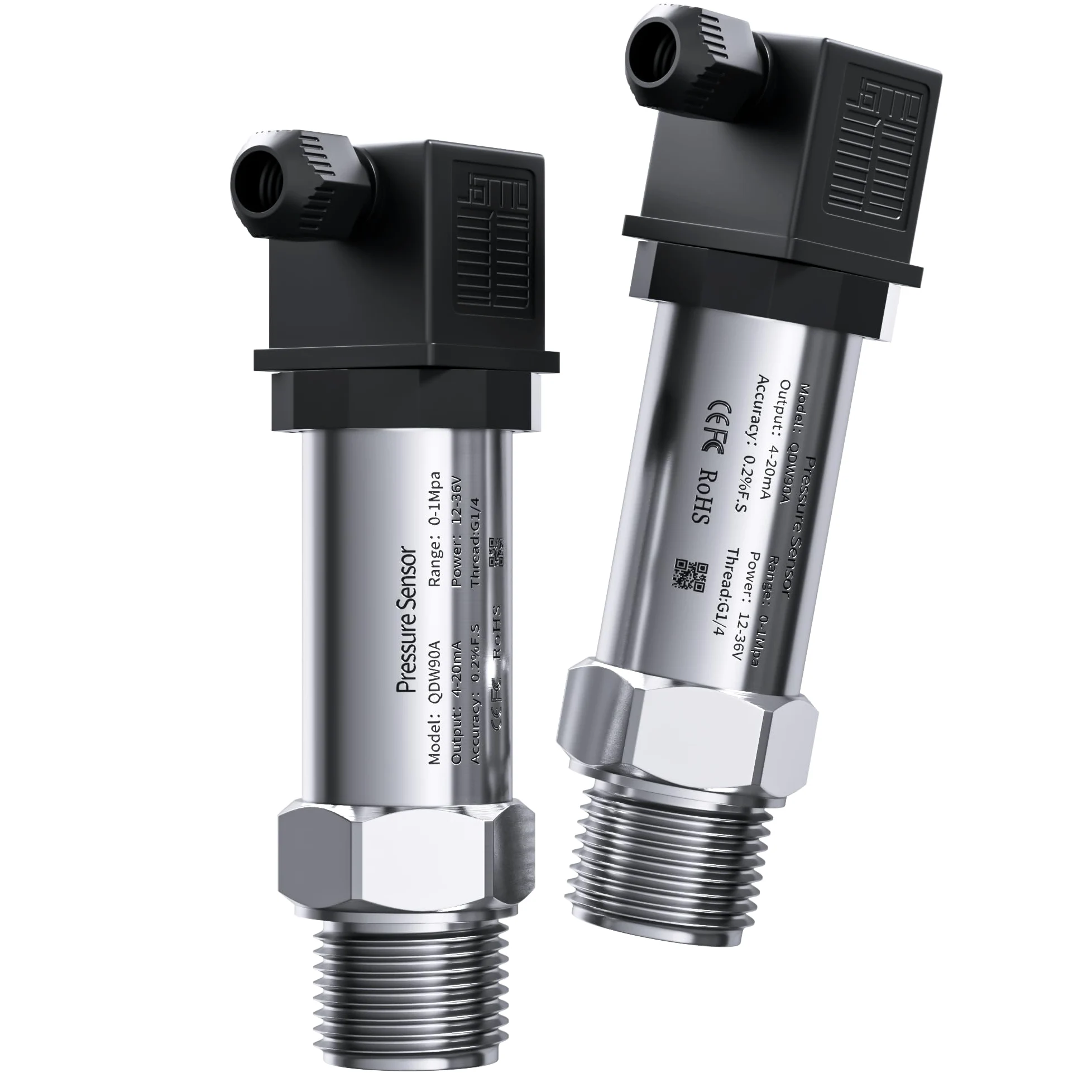 Transmisor de presión pequeño 0-1bar 0-5bar 0-10bar Sensor aire y agua 4-20mA Transductor Rosca G1-2, G3-8 1 pieza(G1-2 thread,0-100bar)