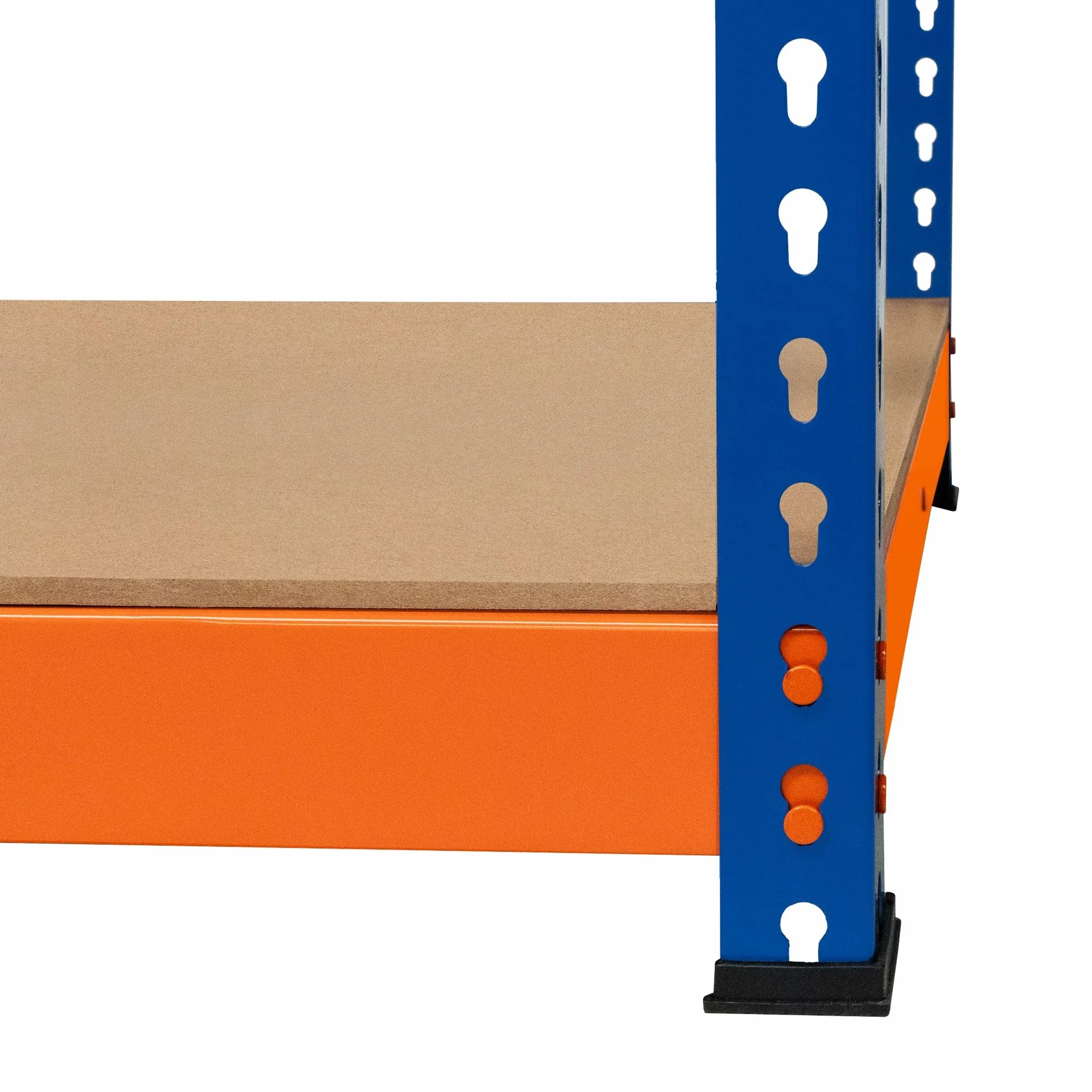 Banco de Trabajo p/Garaje S-Rax 2 Niveles | 150cm x 60cm x 90cm | Capacidad por Nivel 300kg | Montaje Sin Tornillos | 2 Barras de Soporte Reforzadas | Patas de Goma | Mesa para taller almacén depósito