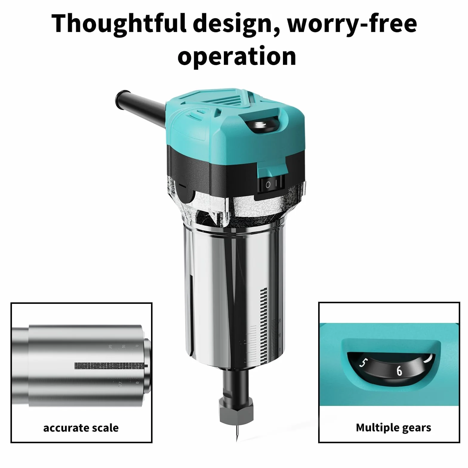 Twotrees Fresa de madera profesional de 800 W, 30000 rpm, fresadora CNC compacta para fresadora TTC450 Pro, con pinzas de sujeción de 1/4 pulgadas