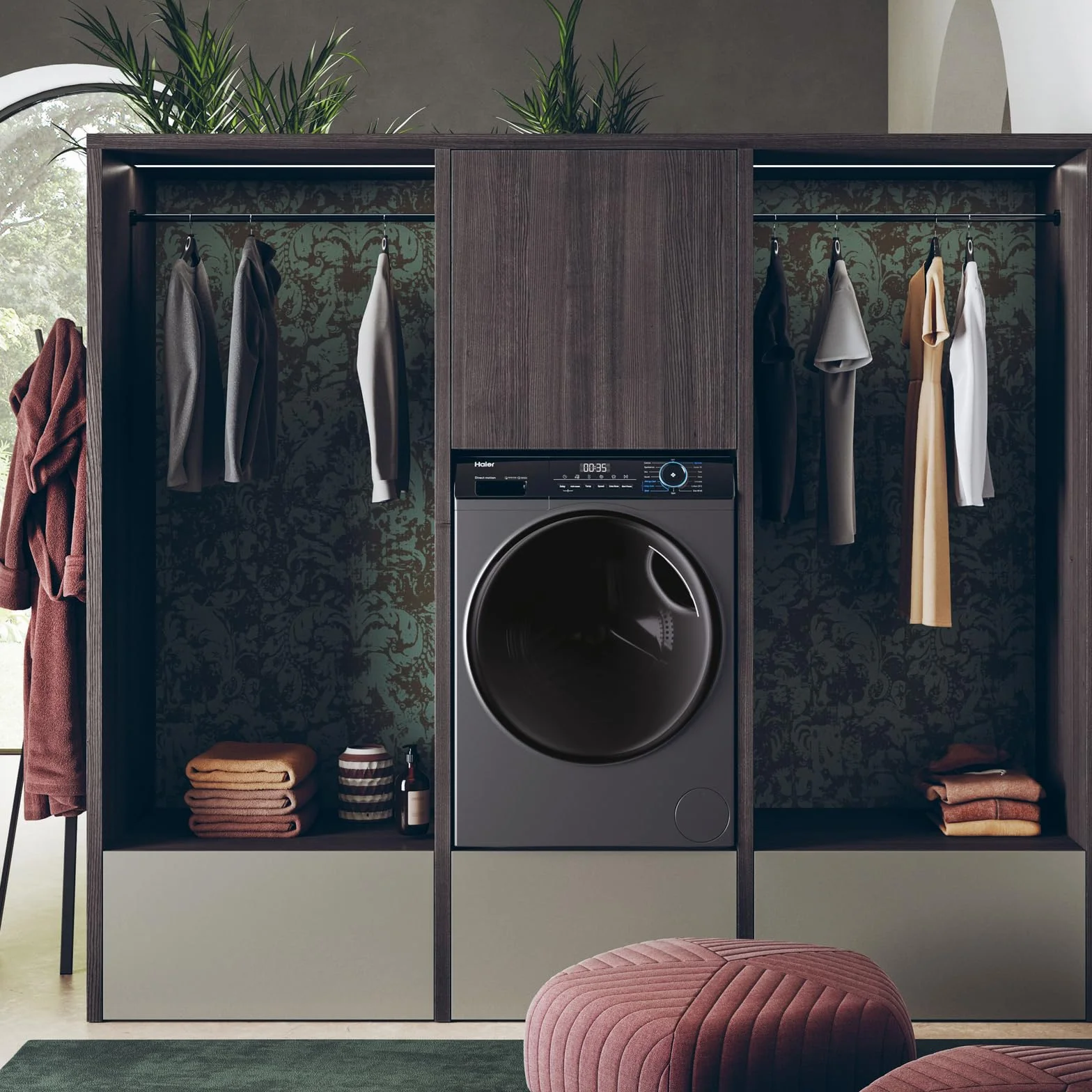 Haier I-Pro Series 3 HWD80B14939S8-IB Lavadora Secadora 8KG 5KG 1400 RPM 60CM Antracita