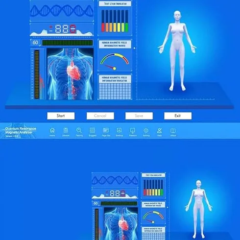 Analizador magnético de resonancia cuántica, análisis 3D rápido para uso doméstico, prueba de salud física profesional con resultados dinámicos y fiables
