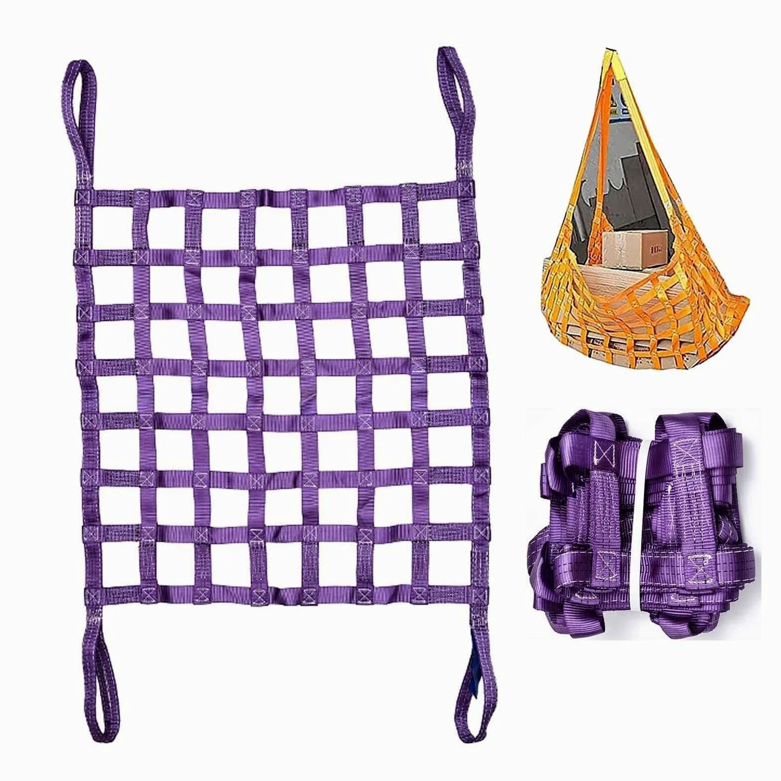 Bolsa De Red De Ladrillos para Colgar - Correas De Red De Elevación Poliéster, Red De Suspensión De Carga, Bolsa De Elevación De Carga,Carga Y Descarga De Correas De Red De Elevación De Jardín