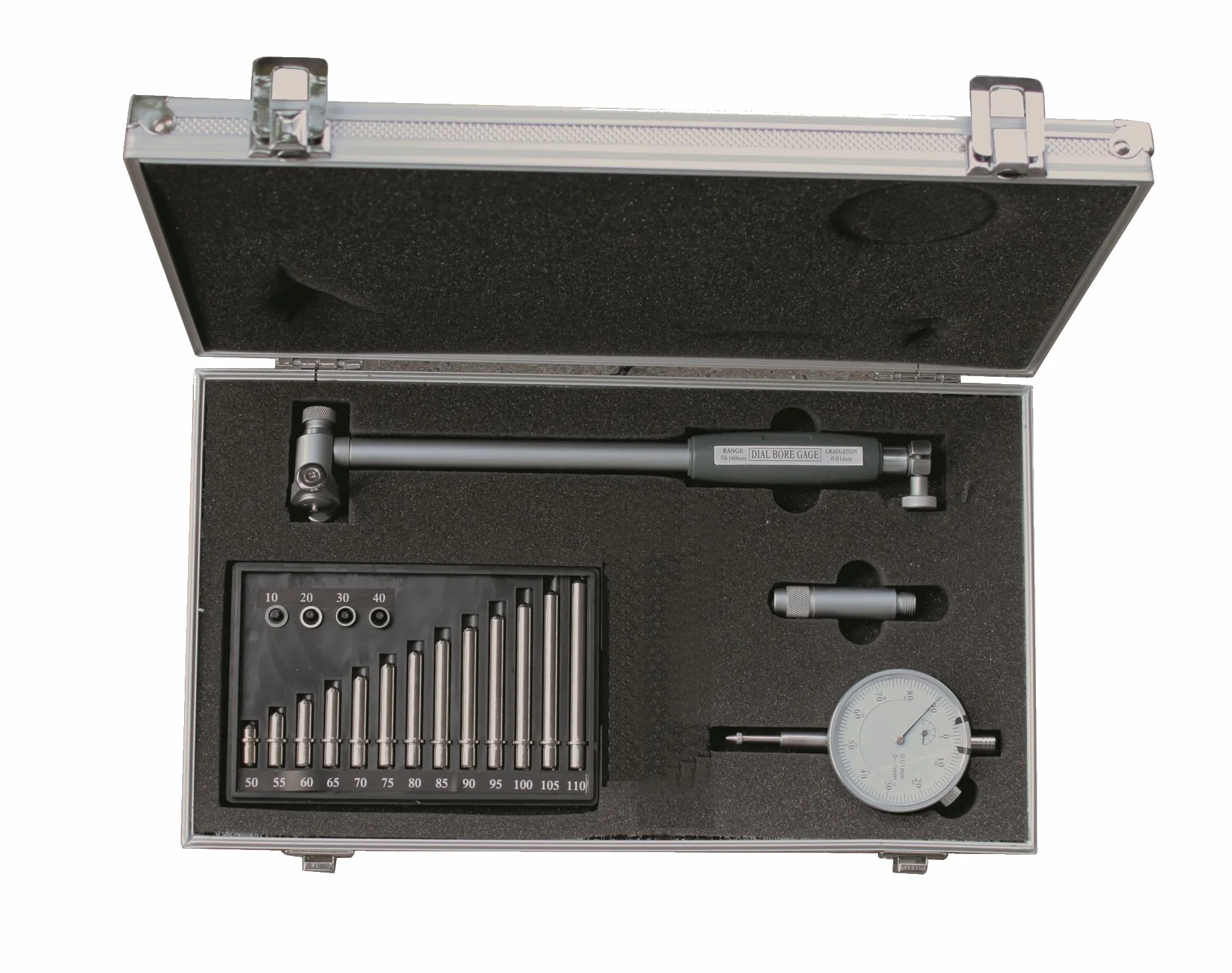 CNC QUALITÄT Medidor de precisión con reloj medidor. Rango de medición 50-160 mm.