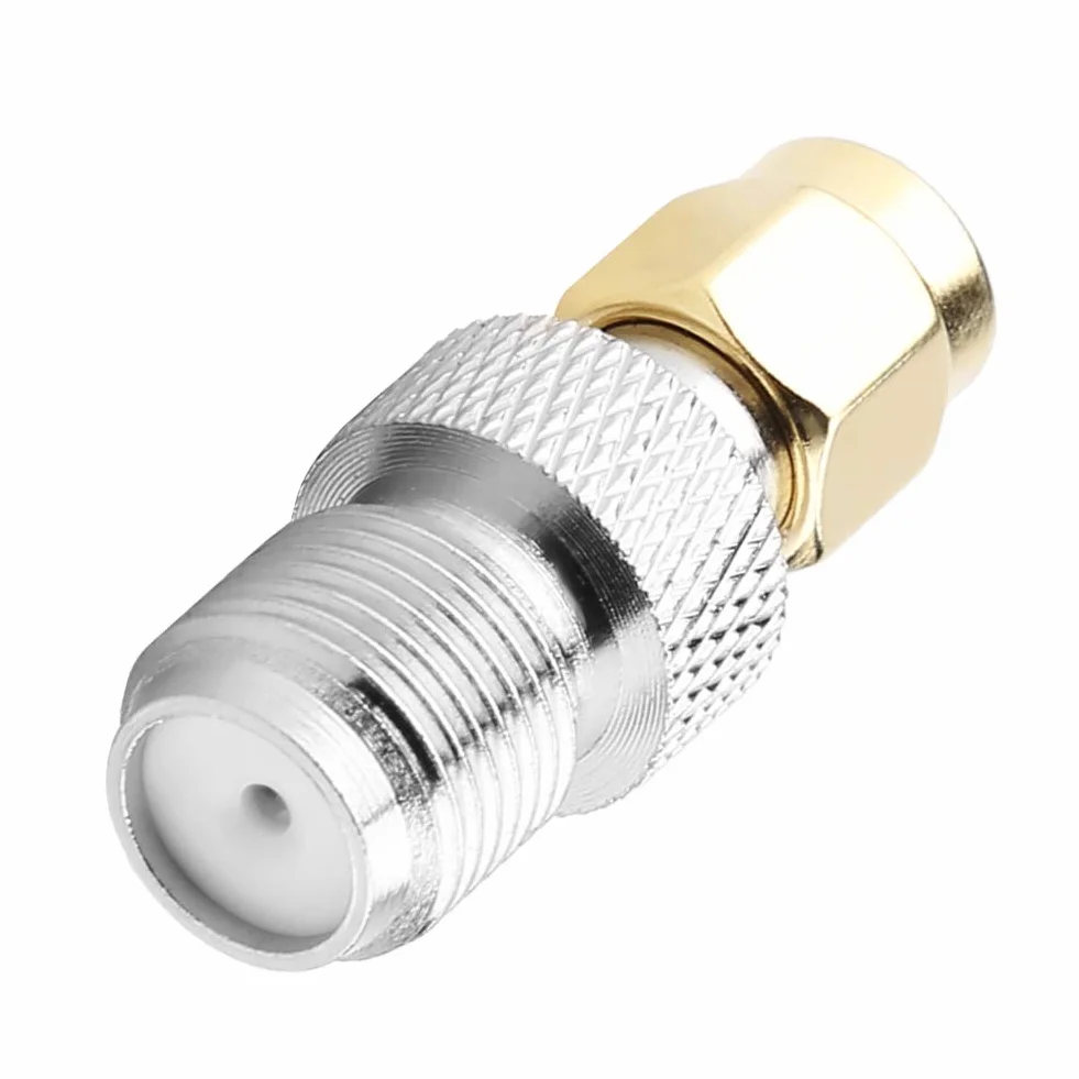 Adaptador Coaxial RF SMA Macho a F Hembra, Conector de Acoplamiento Recto, Alta Transmisión