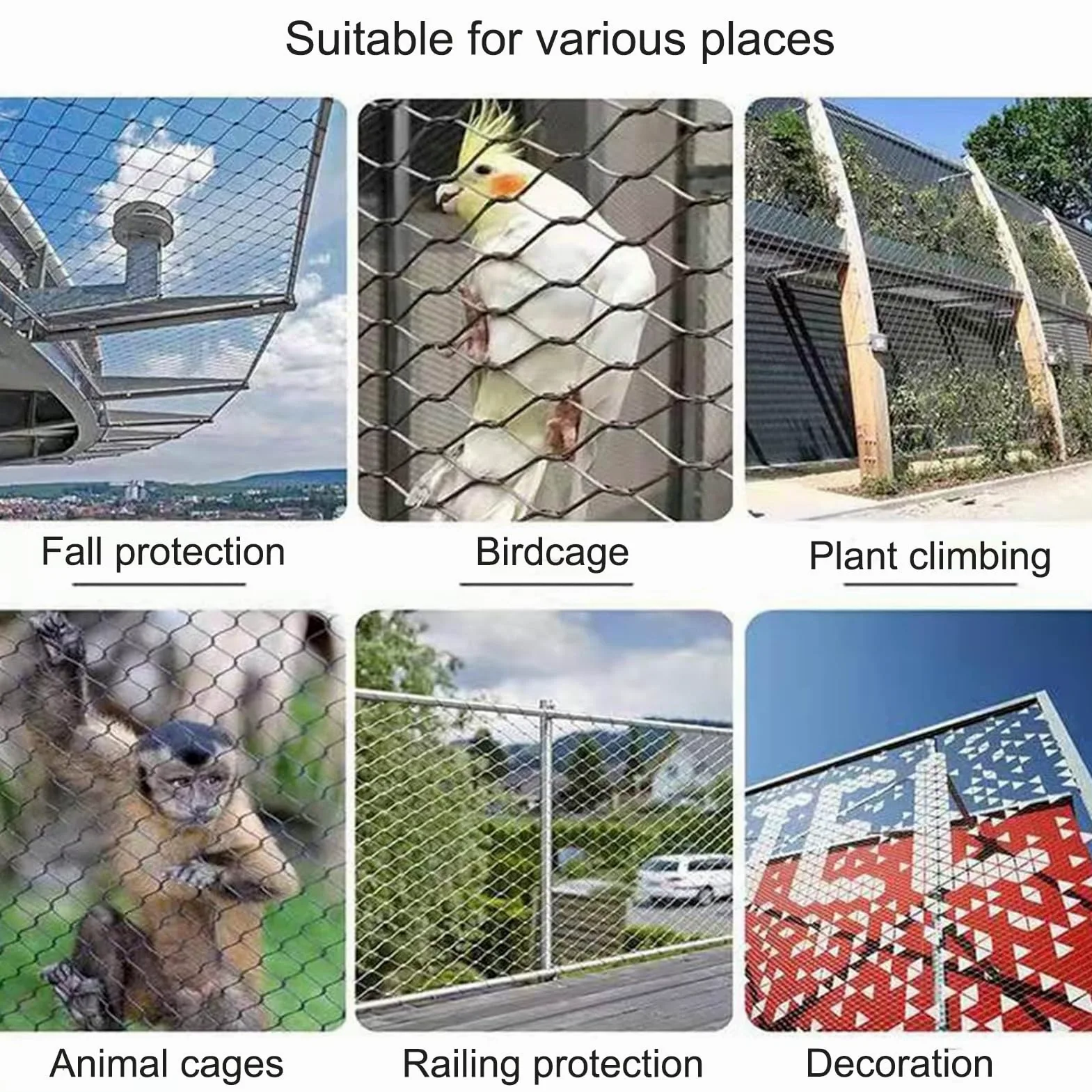 Malla de alambre de pollo de acero inoxidable 304, valla resistente para gallineros, protección de animales, seguridad en el jardín (1,2 x 26 m)