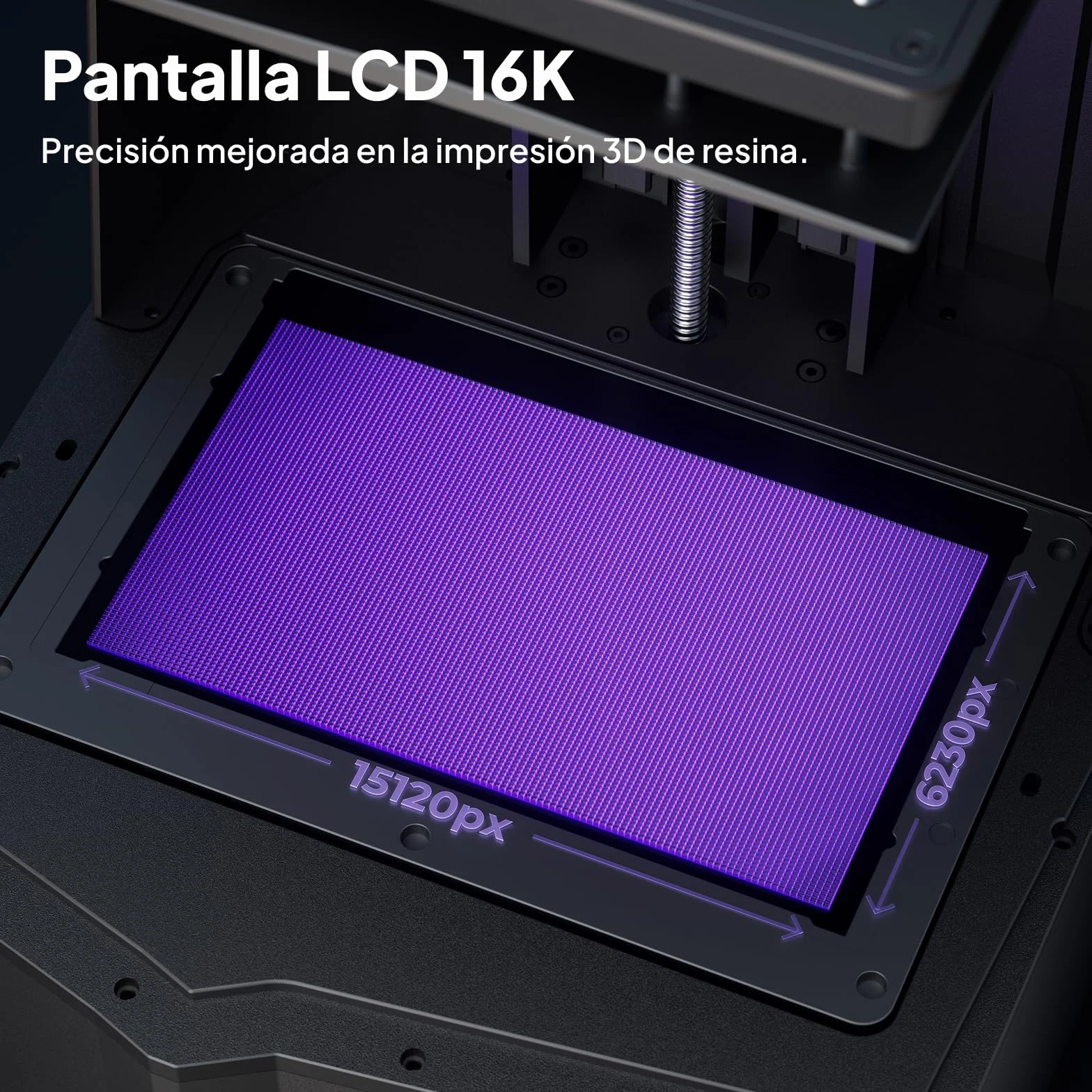 ELEGOO Saturn 4 Ultra 16K Impresora 3D Resina con Tapa Abatible, Calentamiento Inteligente del Tanque a 30°C, Alta Velocidad de 150 mm/h, Gran Tamaño de Impresión 211,68 × 118,37× 220 mm³