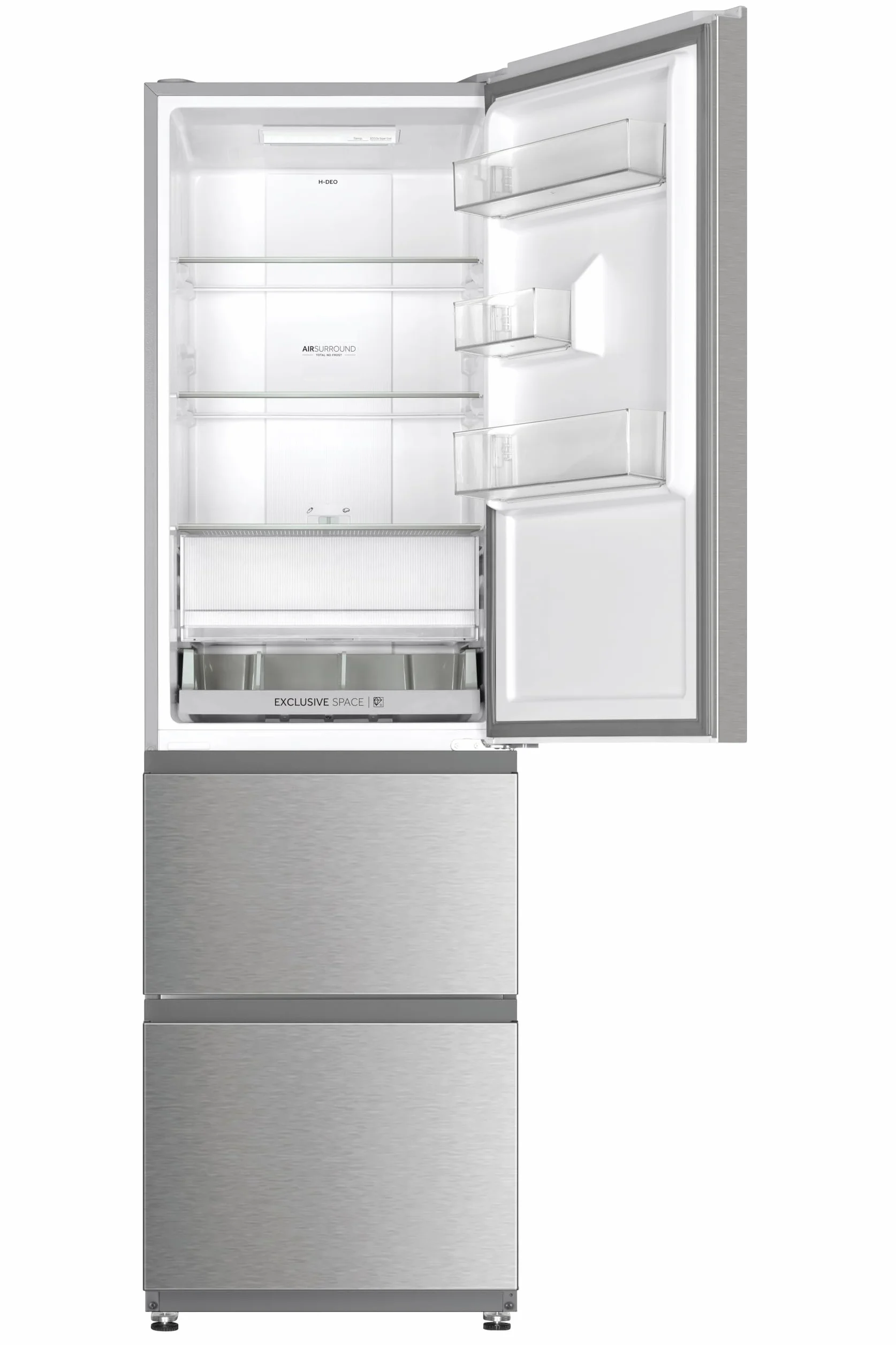 Haier Frigorífico Combi 3D 55 Series 3 HTR3518ENMX 303L Total No Frost Motor Inverter Inox