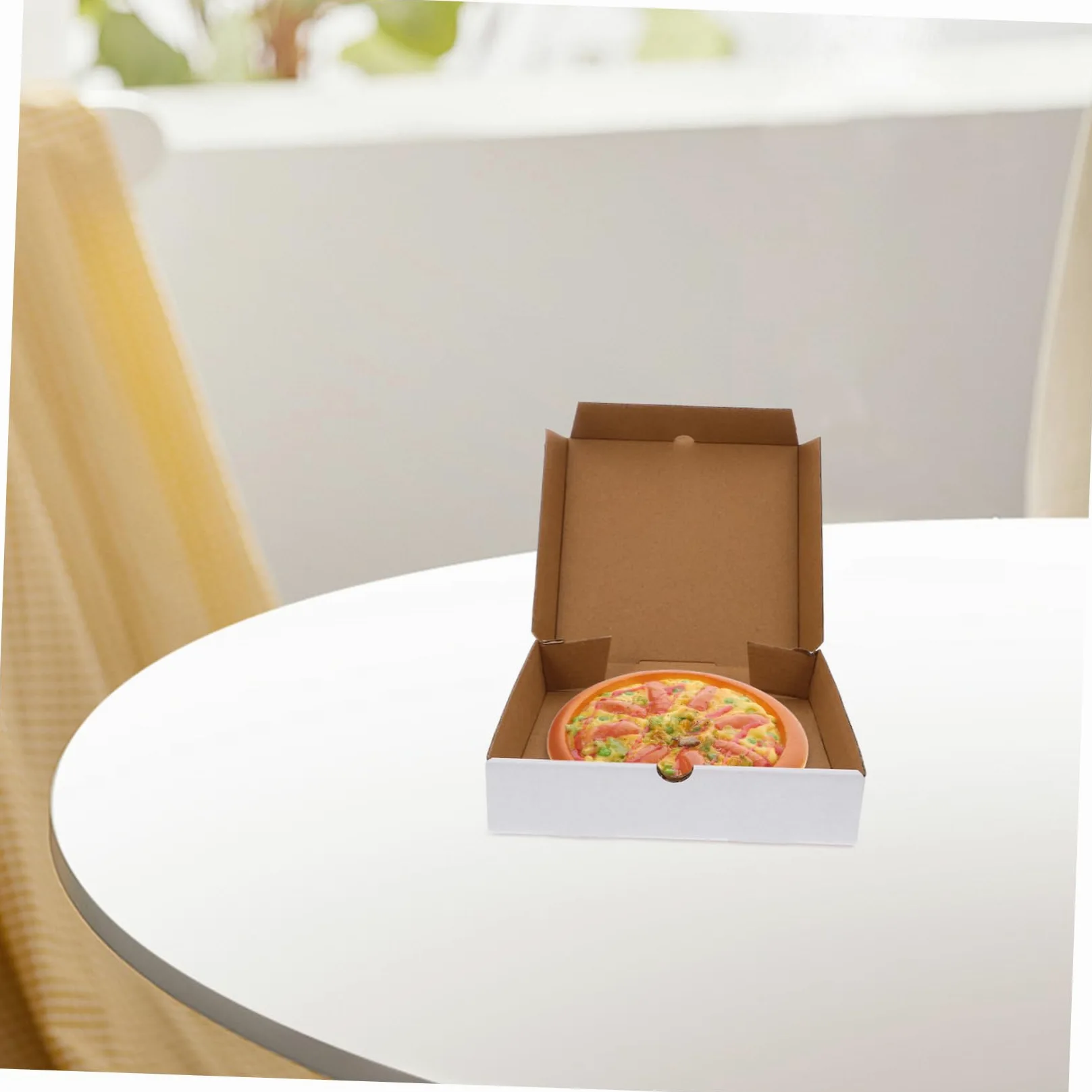 Cajas de Pizza Reutilizables de Cartón Corrugado, 30 Unidades Tamaño 6 Pulgadas, Cajas Kraft para Envío y Almacenamiento de Alimentos, Aptas para Horno Llevar