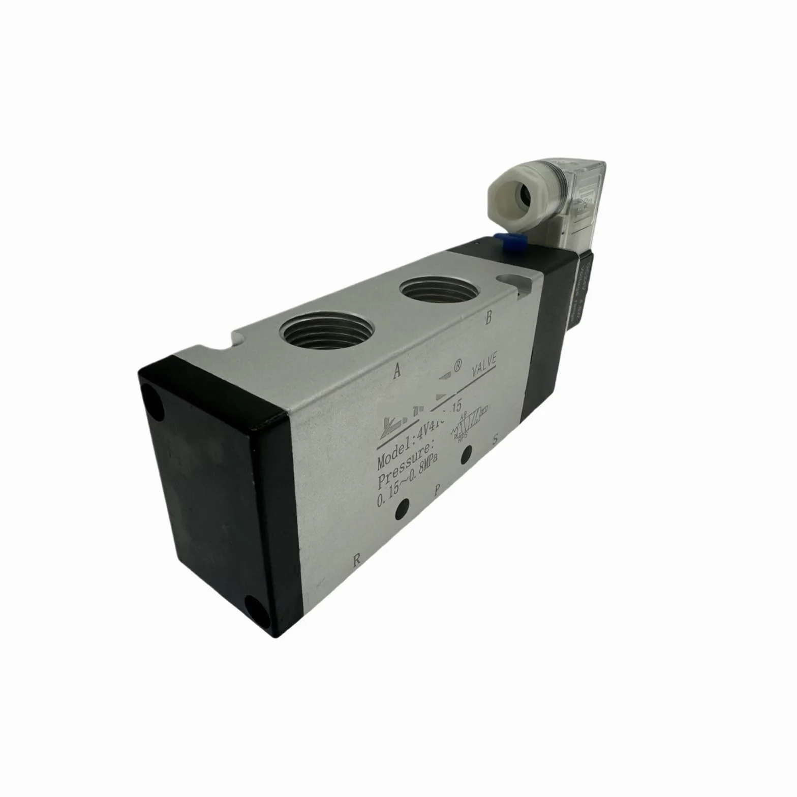 válvula solenoide neumática Electroválvula neumática 5/2 vías 1/2" 4v410-15 4V310-10 4V310-08(4V410-15,DC12V)