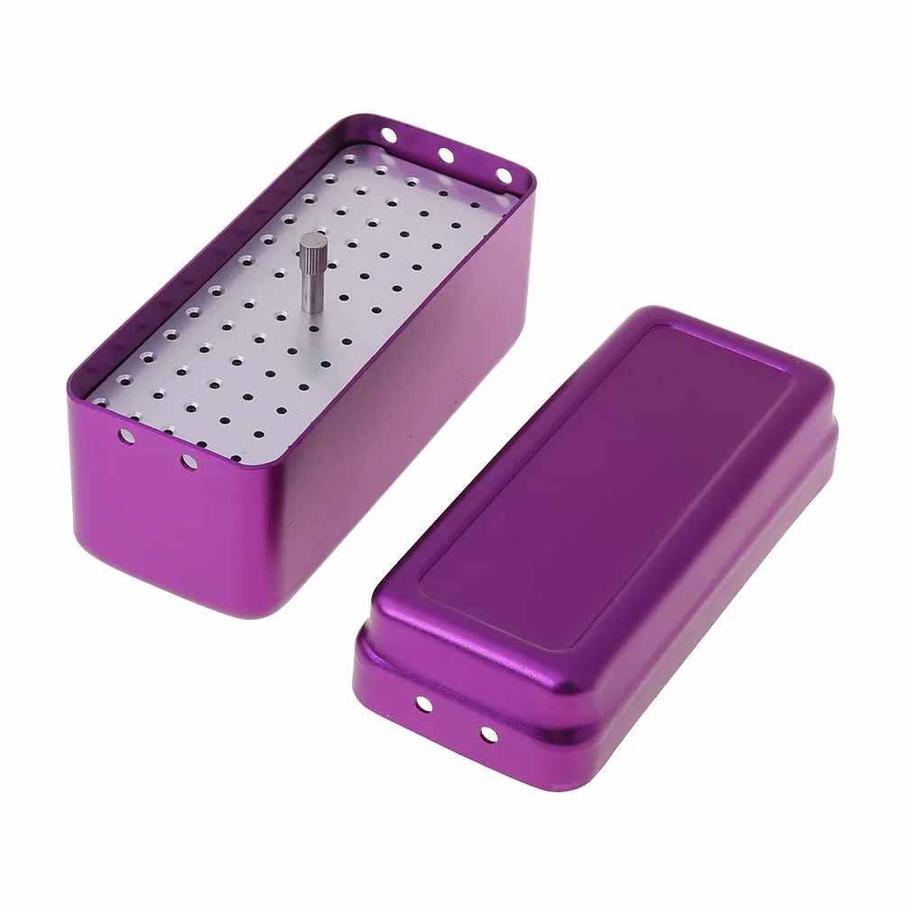 Caja de fresado Dental Aluminio 72 Orificios Estuche Esterilizador Autoclave