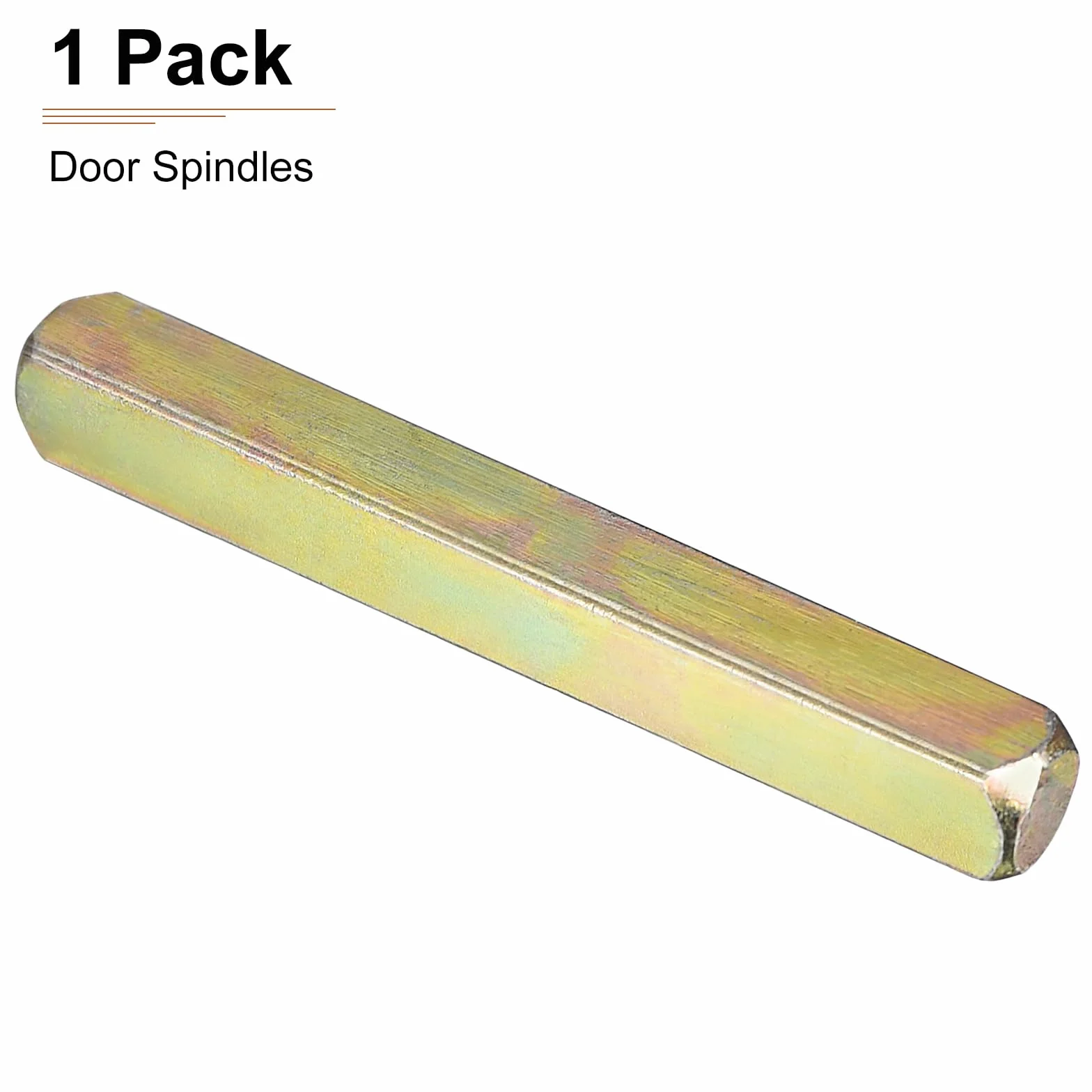 Eje Para Manija Puerta 60mmx8mm Cuadrado Hierro Dorado 1 Paquete