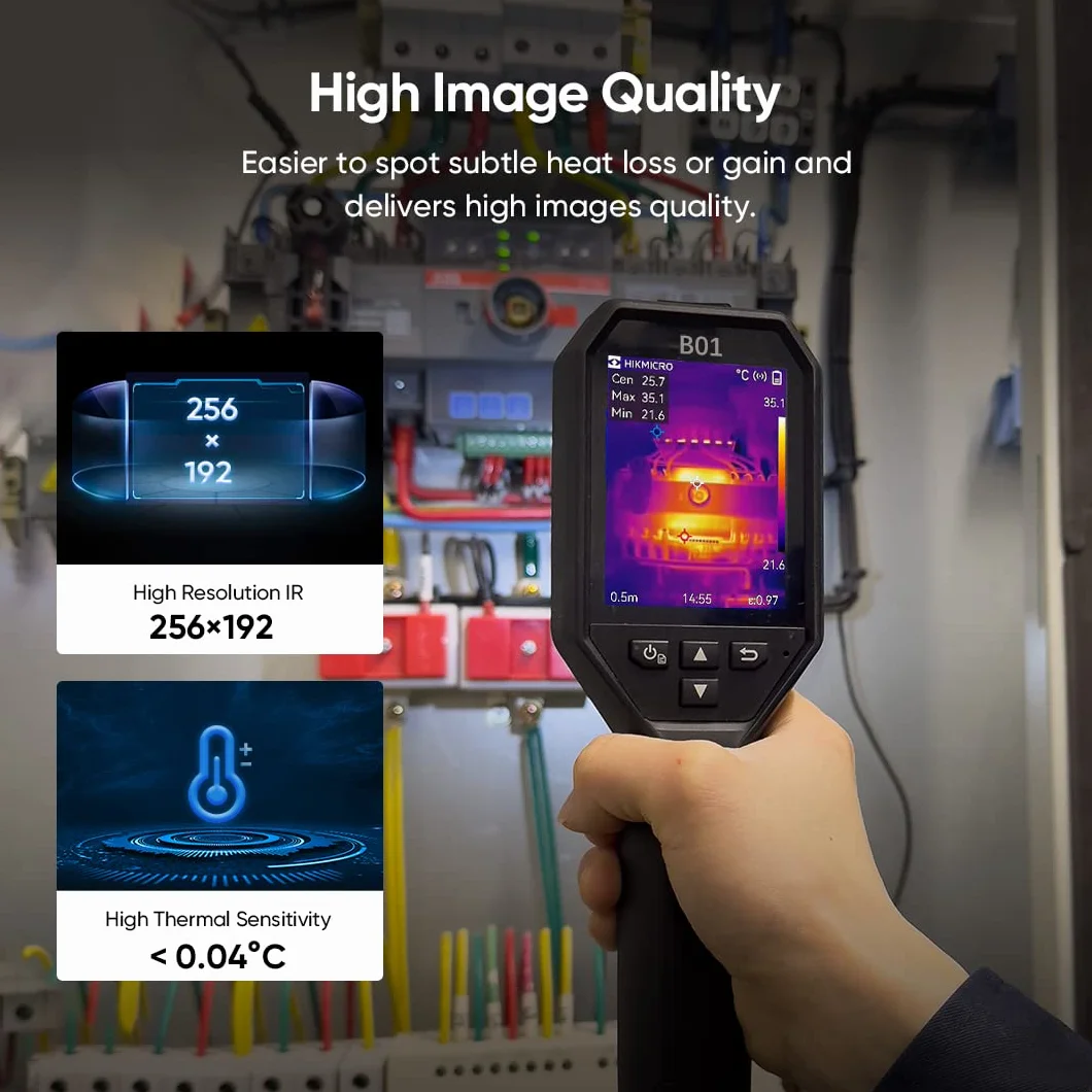Cámara térmica HIKMICRO B01 SuperIR 320x240 256x192 25Hz WiFi LCD 3,2"