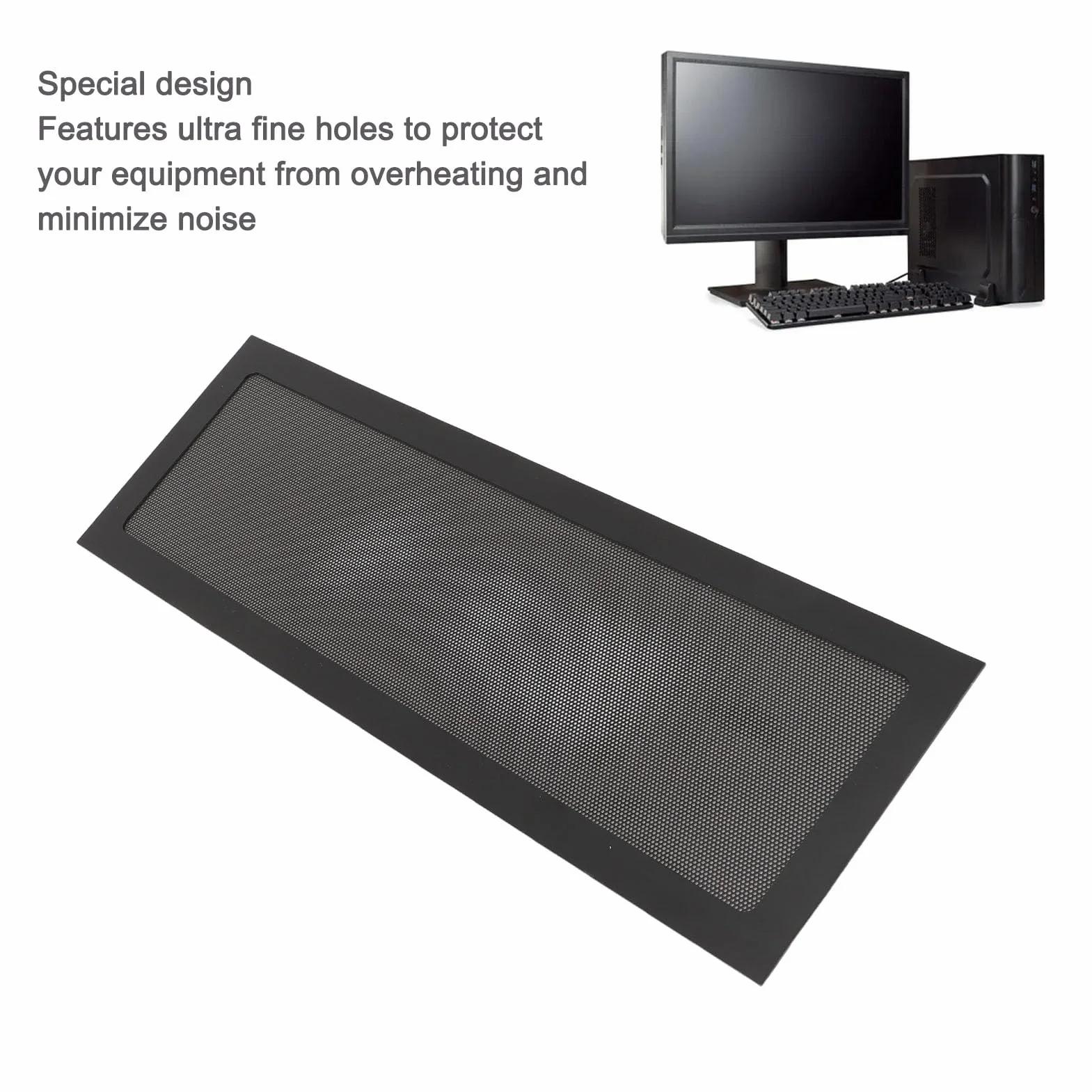 Filtro de Malla Antipolvo Magnético para Caja de PC 120x360mm, Cubierta de Polvo PVC