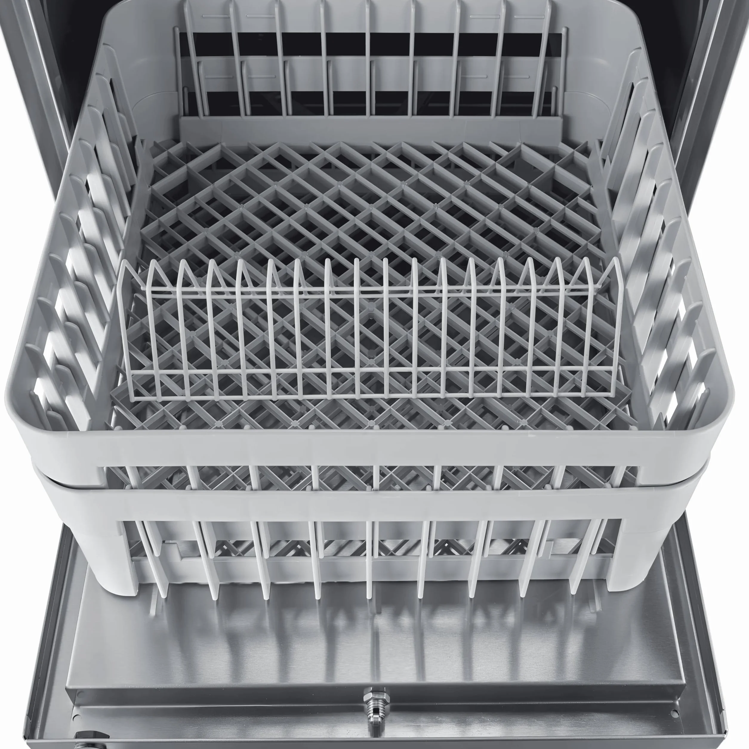 Lavavasos Industrial WORLDMAI 40x40 cm con Bomba de Desagüe y Dosificador de Abrillantador para Hostelería. Lavavajillas Profesional para Bar y Restaurante - MADE IN EUROPE