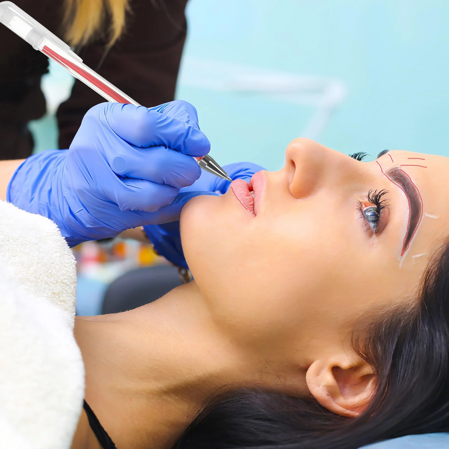 FOMIYES 3 Uds Microblading Pluma Herramienta Pluma de Piel para Cejas Cirugía Plástica