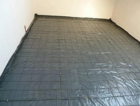 Película plástico sellado sous-dalle polietileno negro tipo 300, 6 x 33 m