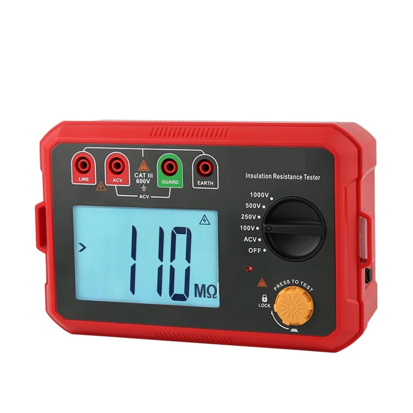 Probador de resistencia aislamiento tierra Digital Megger 1000V 2500V medidor ohmios profesional,Medición de precisión