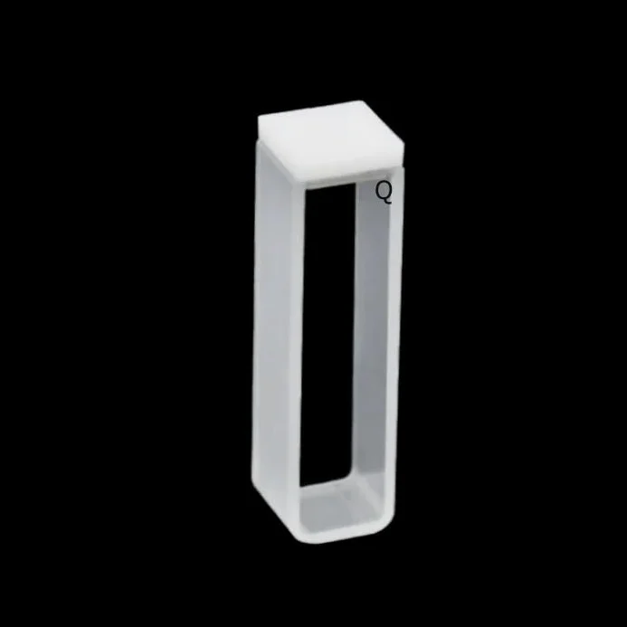 Cubeta de cuarzo de 10 mm for espectrofotómetro (paquete de 2), celda redonda de 3,5 ml con transparencia de doble cara, for muestras líquidas
