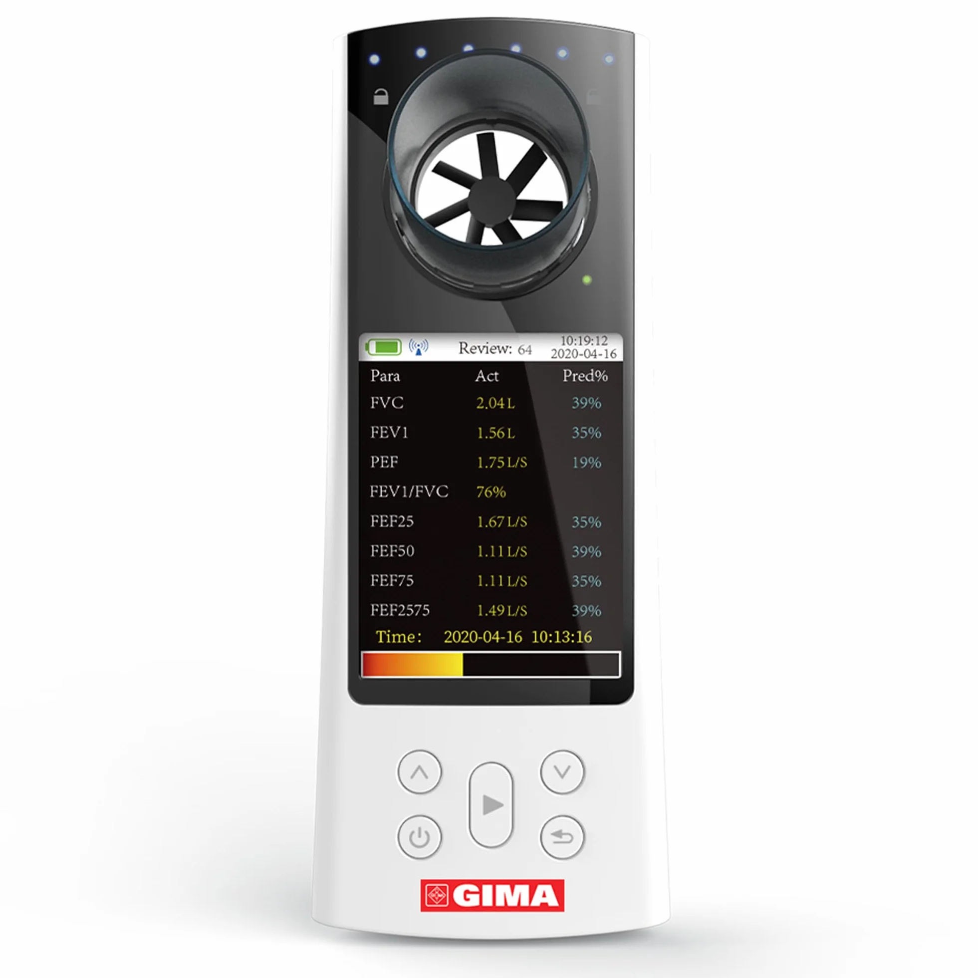 GIMA SP80B Espirómetro pequeño y portátil para la función pulmonar, 33551