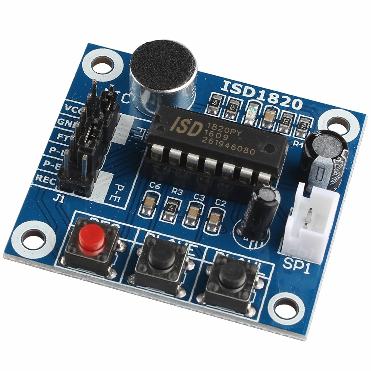 2 Piezas ISD1820 Sonido de Voz grabación y reproducción modulo para Arduino con Micrófono