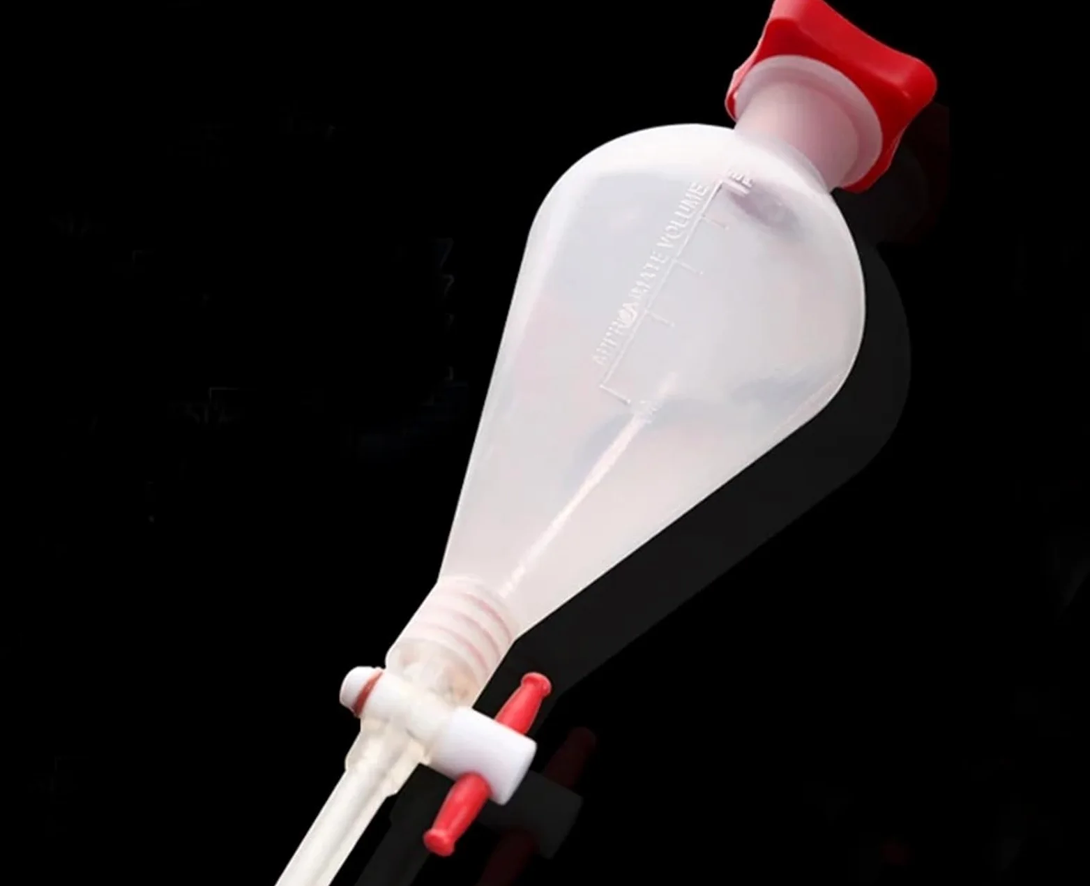 Embudo Separador de plástico en Forma de Pera de 500mL con tapón de PTFE, Embudo Separador de PP, Suministros de Laboratorio