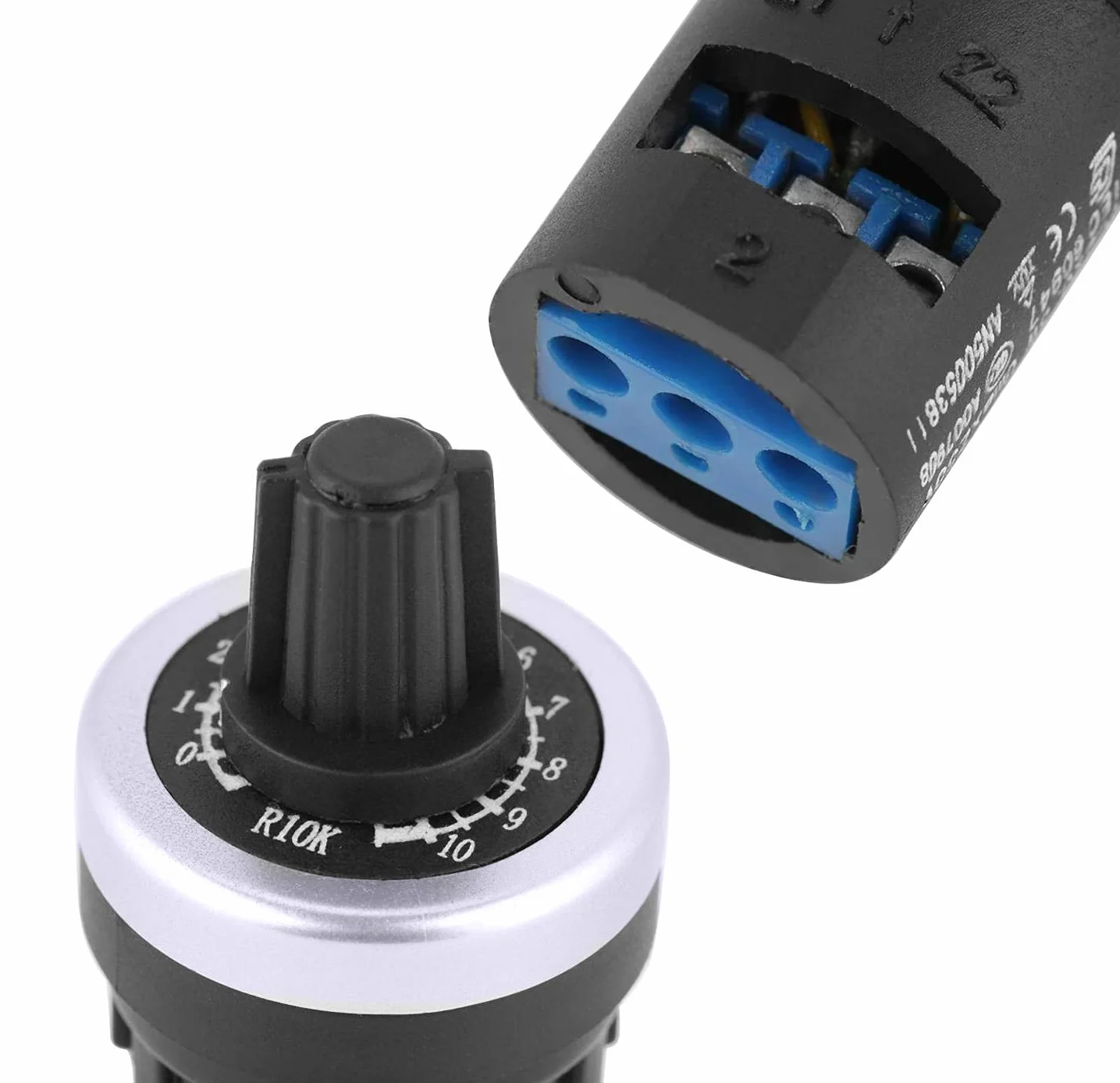 LA42DWQ Regulador giratorio potenciómetro 22 mm 1000 ohmios interruptor velocidad variable