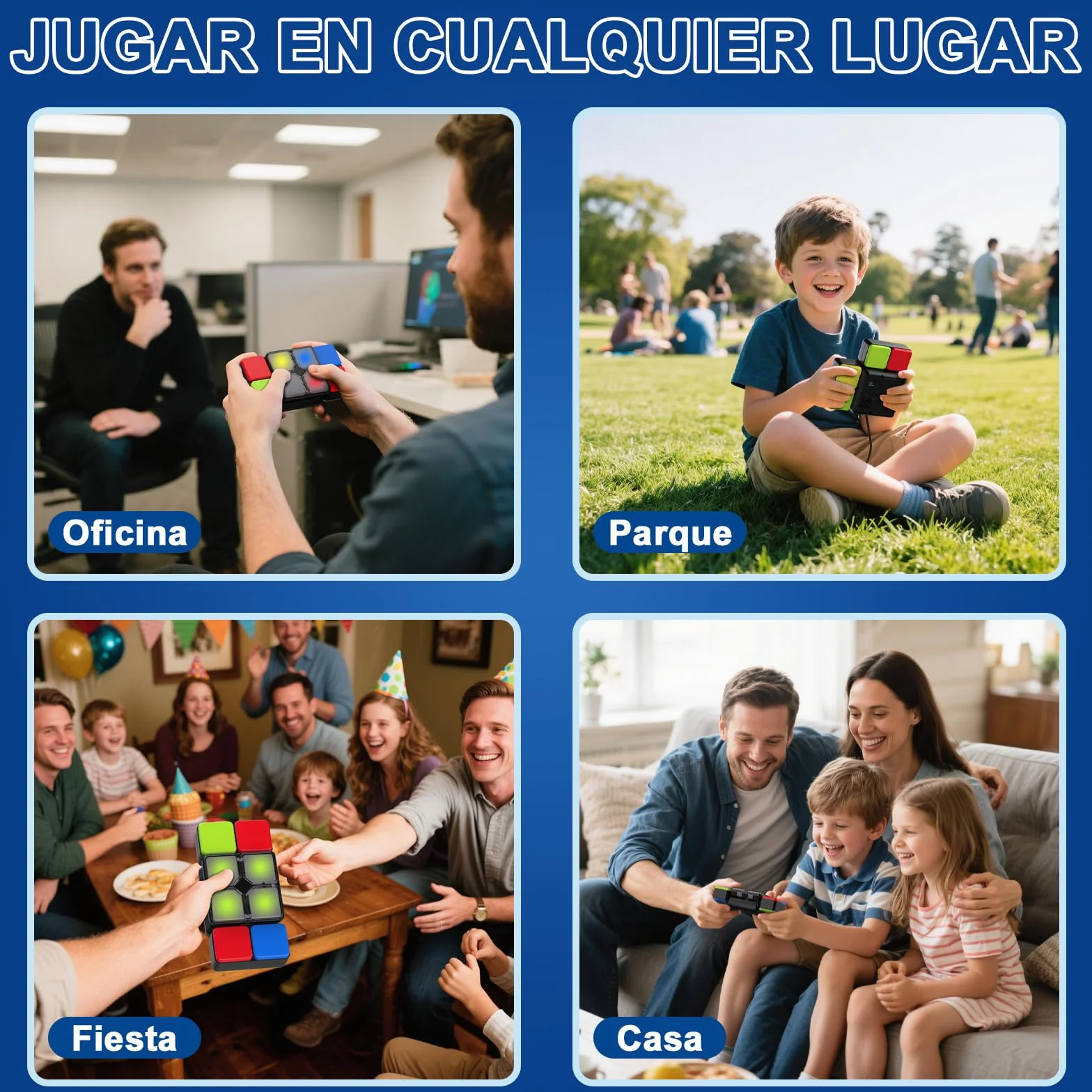 Pup Go Cubo Mágico Electrónico para Niños 6+ Años, Juego de Rompecabezas con Música y Luces, Juguete Educativo