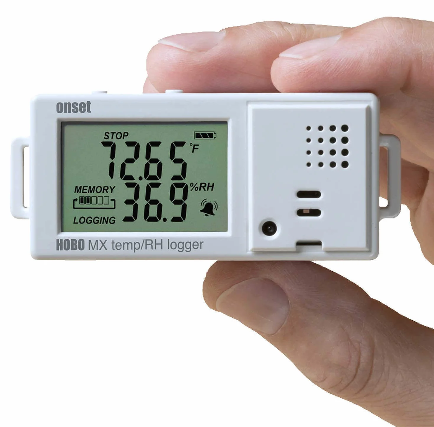 Onset HOBO MX1101 Registrador de datos de temperatura/humedad relativa de Onset HOBO