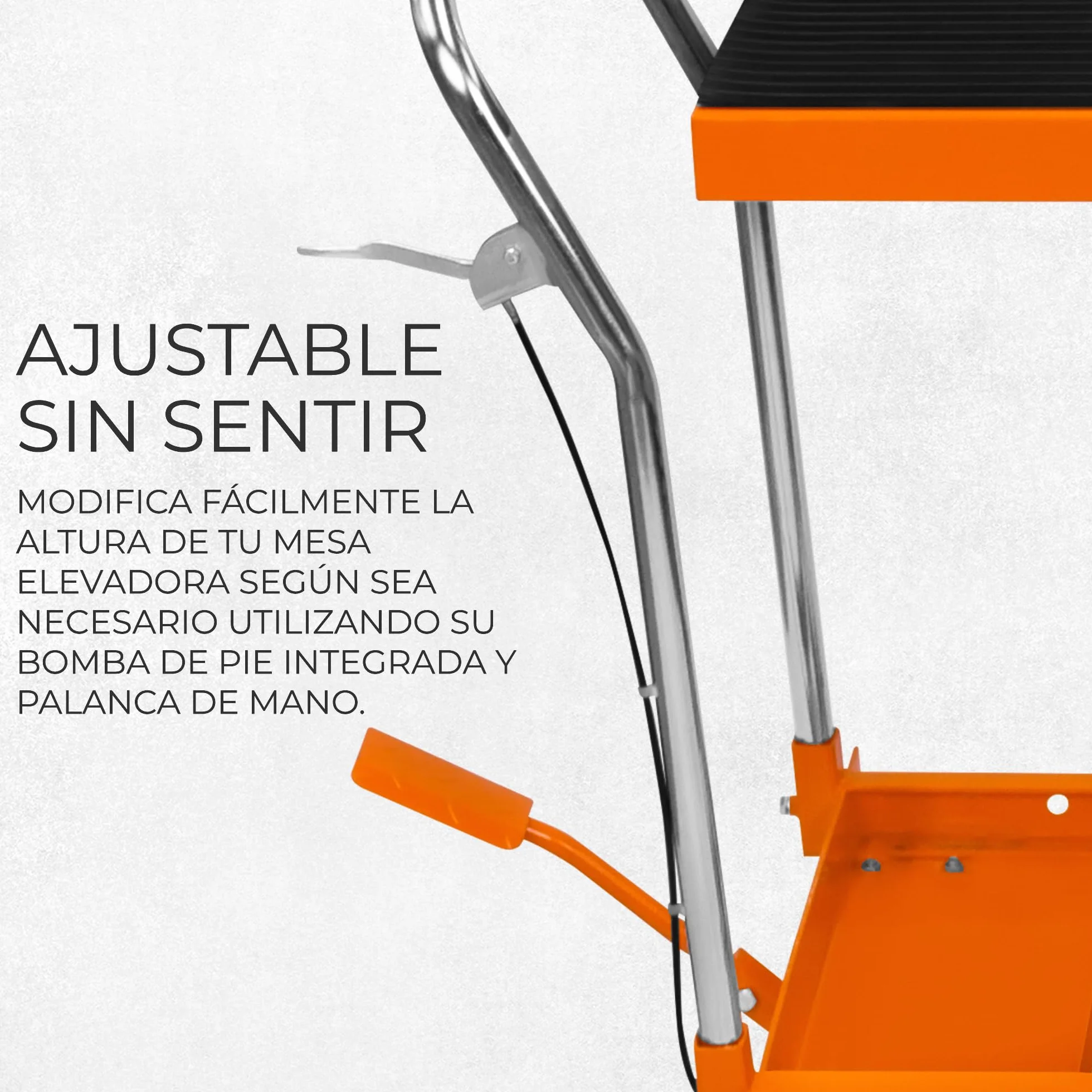 Mesa Elevadora Hidráulica Manual Elevador de Tijera Industrial Profesional Comercial para Reparar Coches Motocicletas Taller Garaje Almacén Capacidad 500kg 1100lbs Altura 29-78cm Plataforma 81 x 51cm