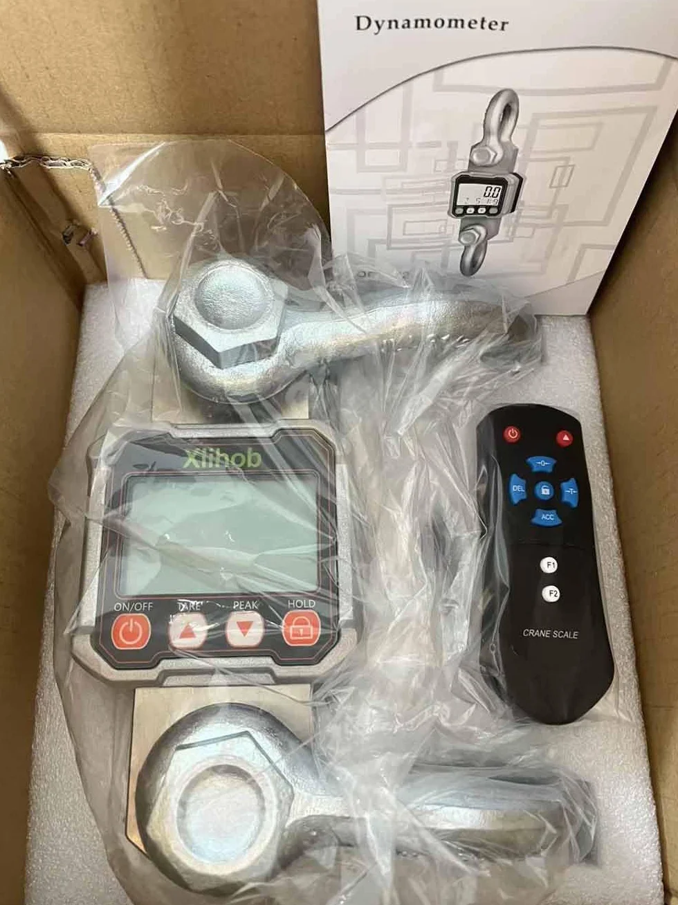 Dinamómetro de cuerda de 10000 libras/20000 libras, escala digital de grúa, medidor de tensión de cuerda de alambre, 5T/10T (capacidad 5000 kg, división 2 kg)