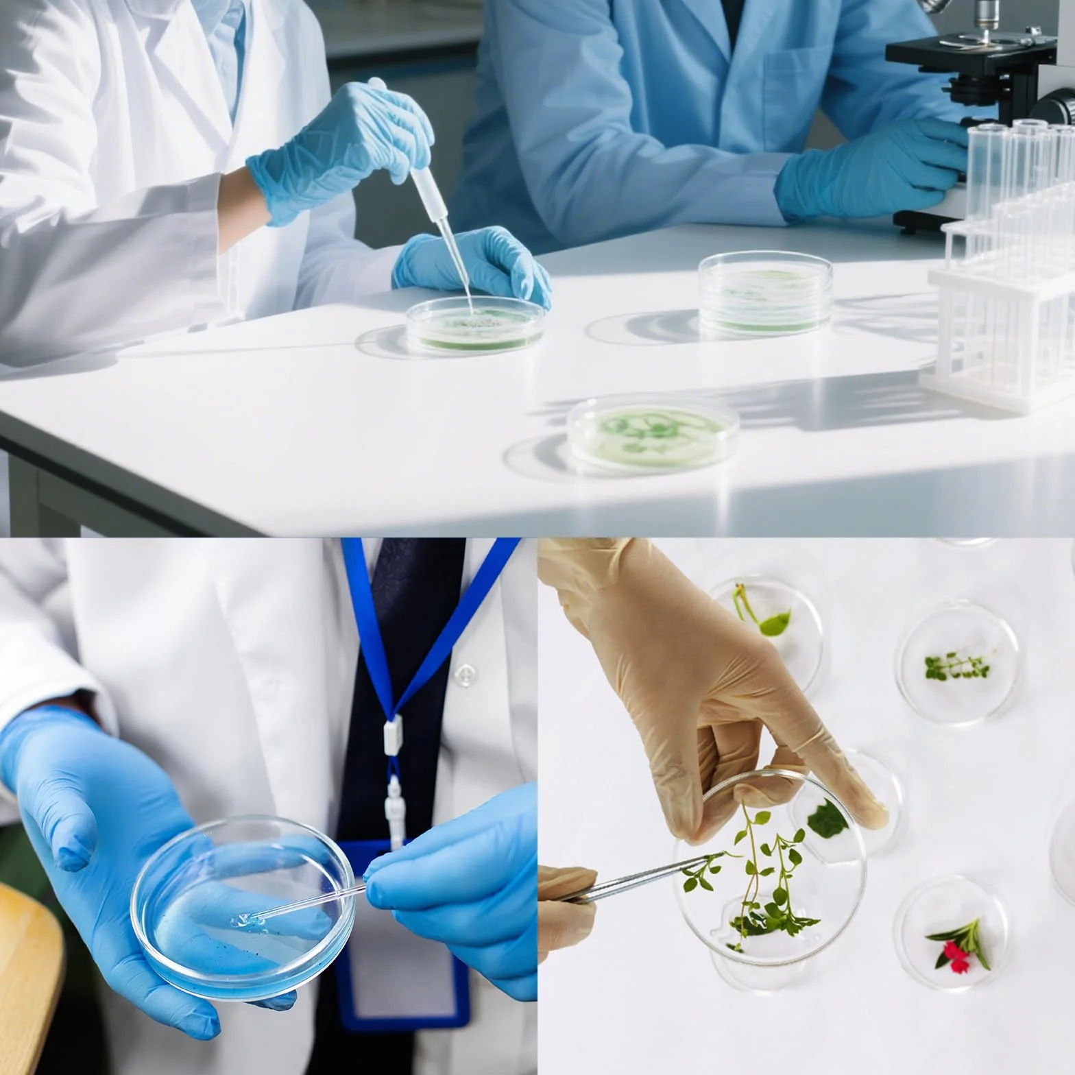 Placas de Petri 90 mm Plástico con Tapa Bandeja de Cultivo Laboratorio