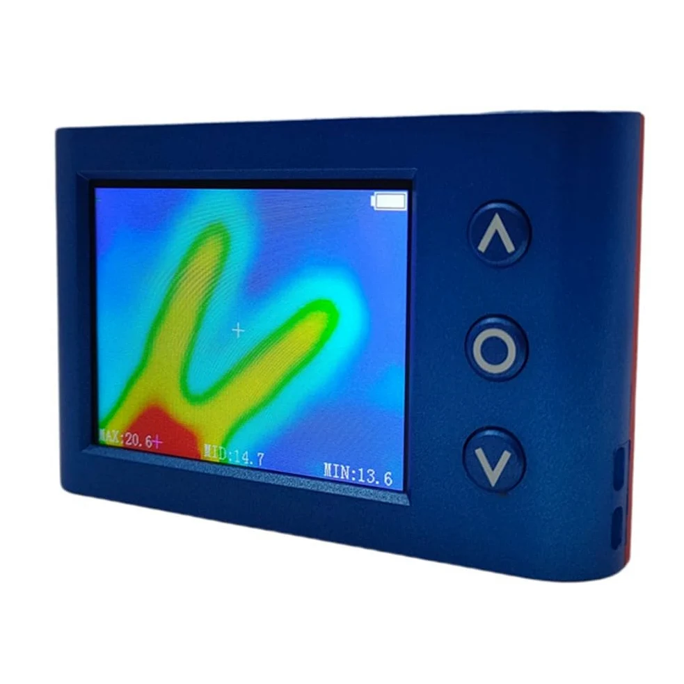 MLX90640 Termómetro infrarrojo digital, 32 x 24 pulgadas con LCD de 24 pulgadas, emisividad ajustable 01-099, detector de calor portátil recargable PCB y temperatura corporal
