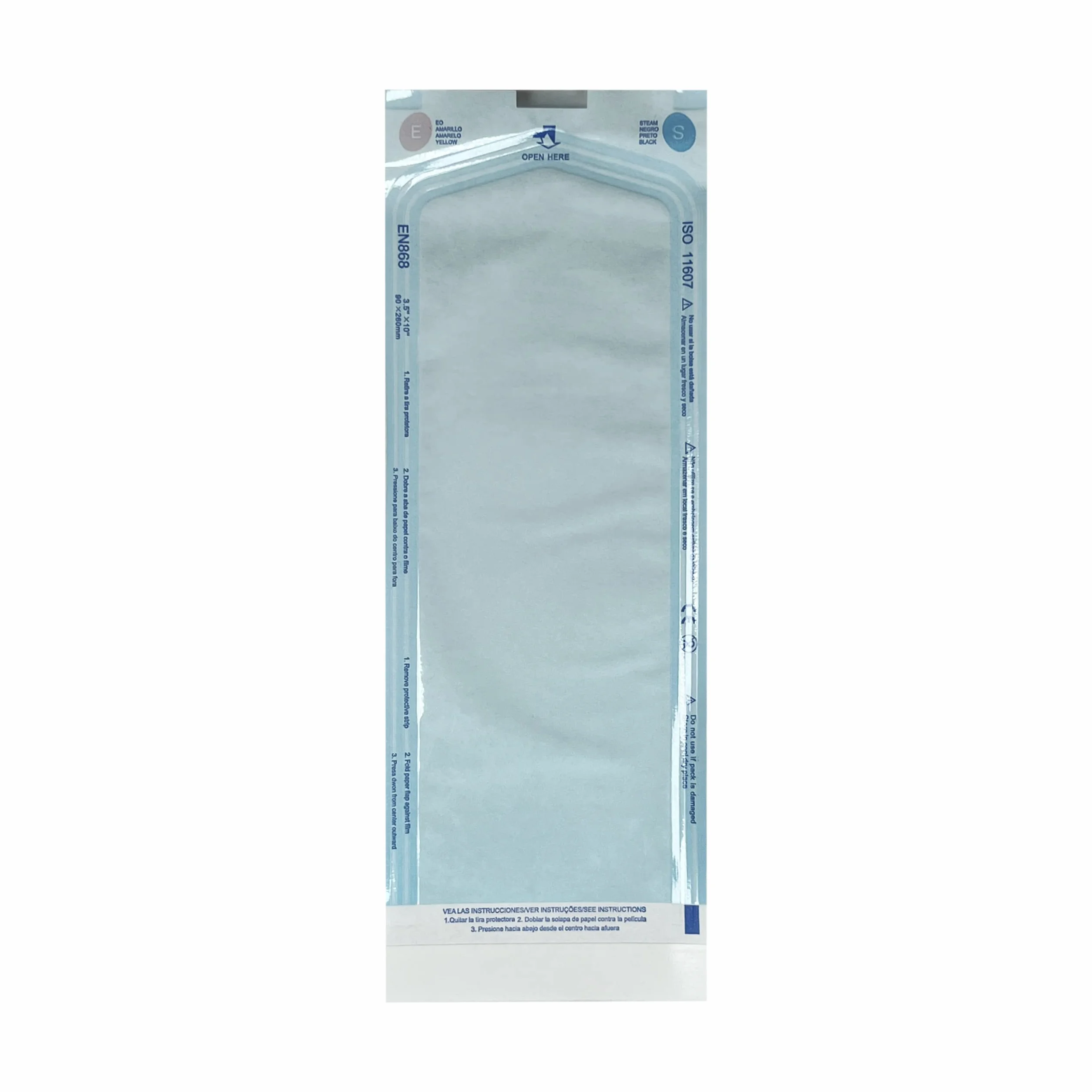Bolsas de Esterilización Autoadhesivas 200 uds 90 mm x 260 mm para Autoclave y Instrumentos Dentales