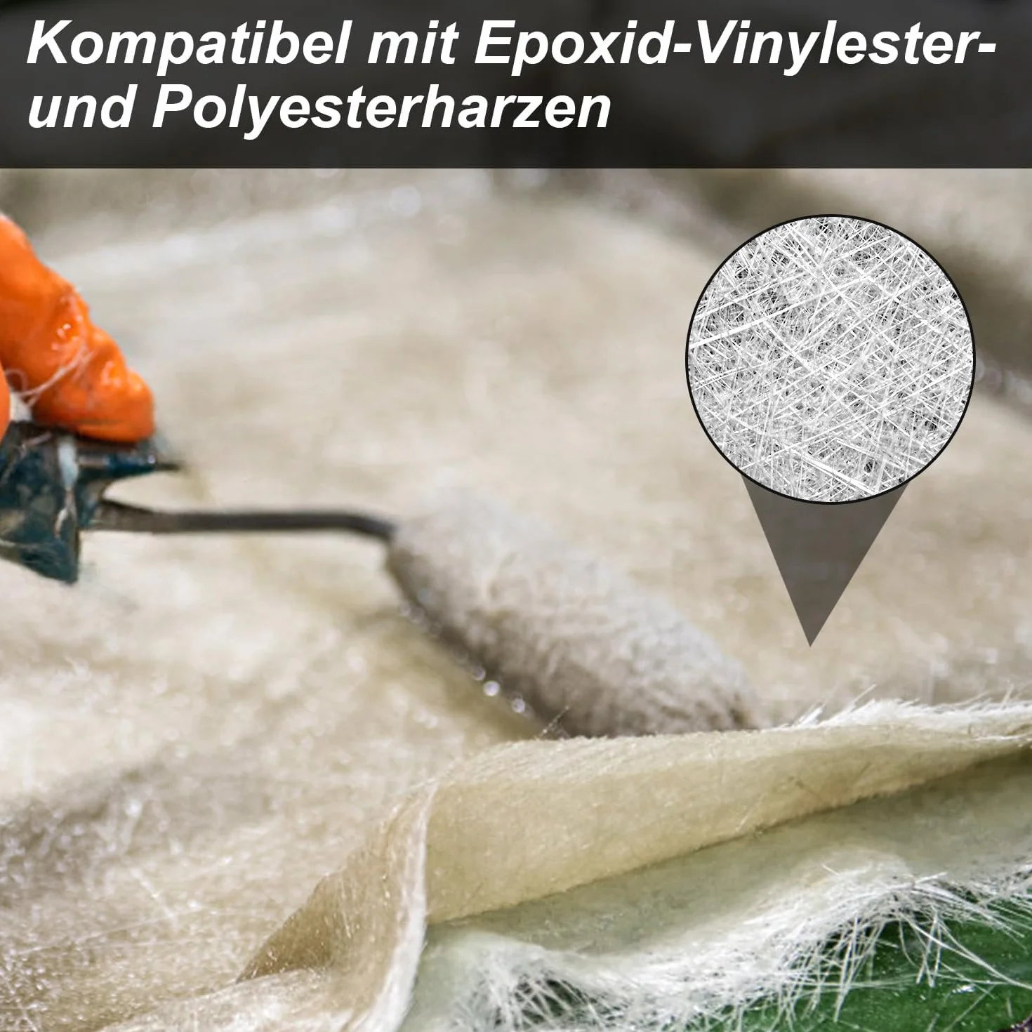 Fibra de vidrio 450 g/m², Alfombra de fibra de vidrio transparente, 1 x 10 m, para resina epoxi y poliéster, reparación, barco
