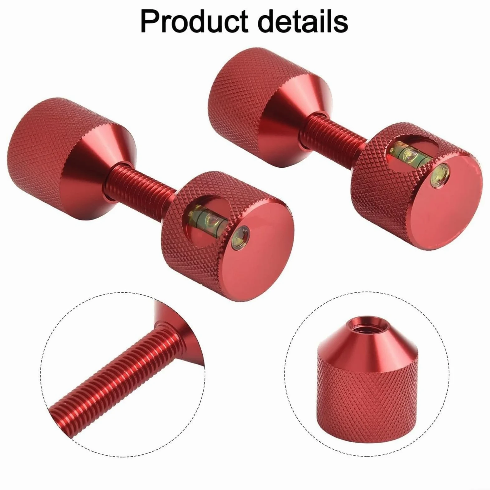 Juego de pasadores de brida de aluminio, nivel incorporado, herramienta de alineación de tuberías de 1-1/8"