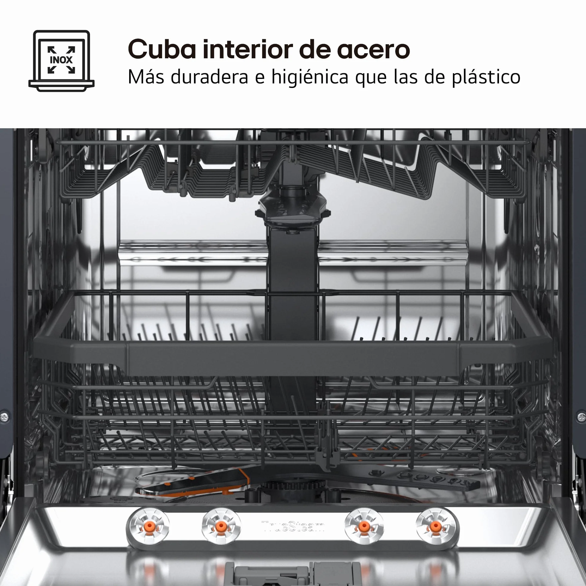 LG Lavavajillas QuadWash Steam DF375HMS 14L Acero Negro Grafito Eficiencia A