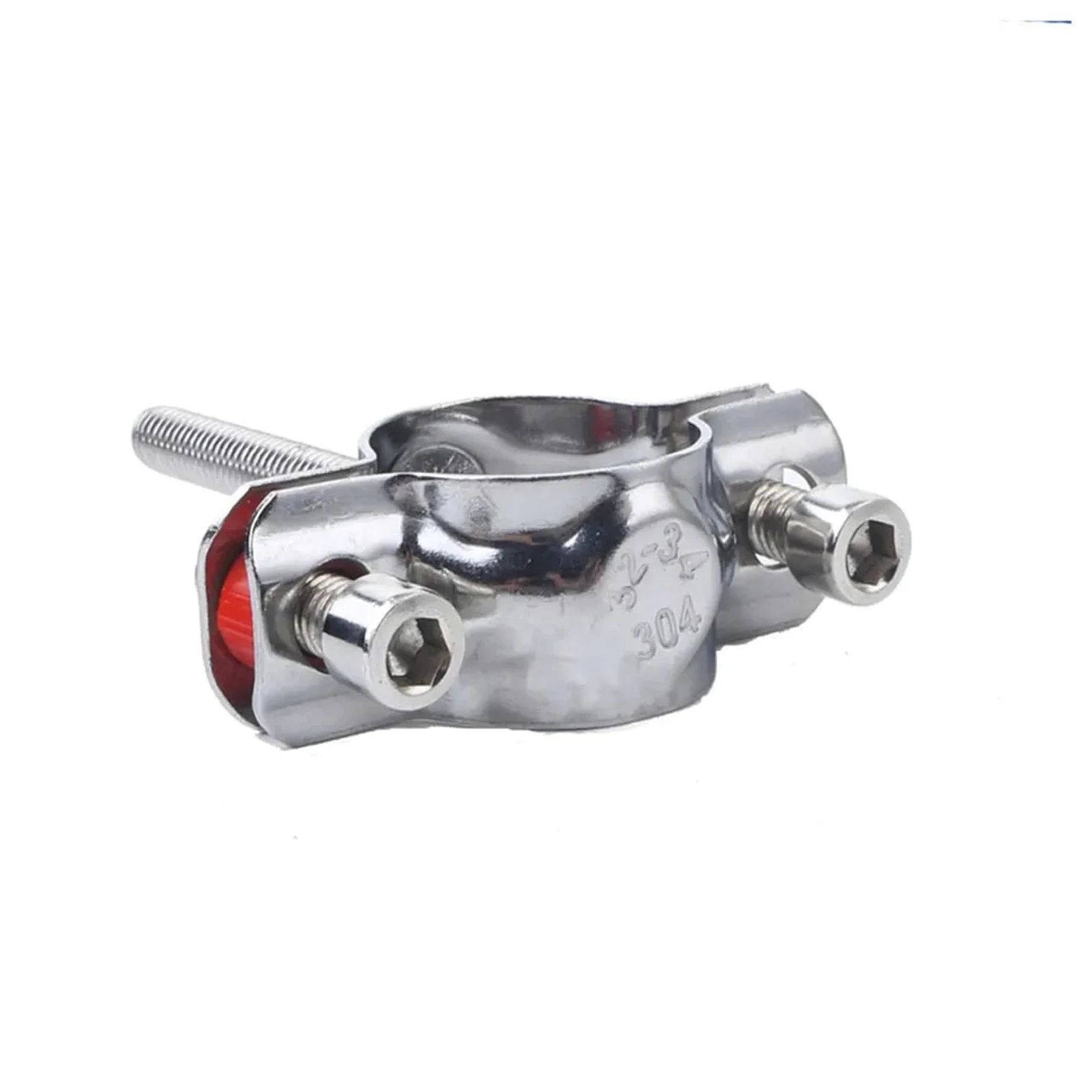 Abrazadera de soporte tubo ajustable, abrazadera suspensión acero inoxidable 304 con varilla tornillo M8 45mm, ajuste OD 15-219mm(Fit 169mm OD Tube)