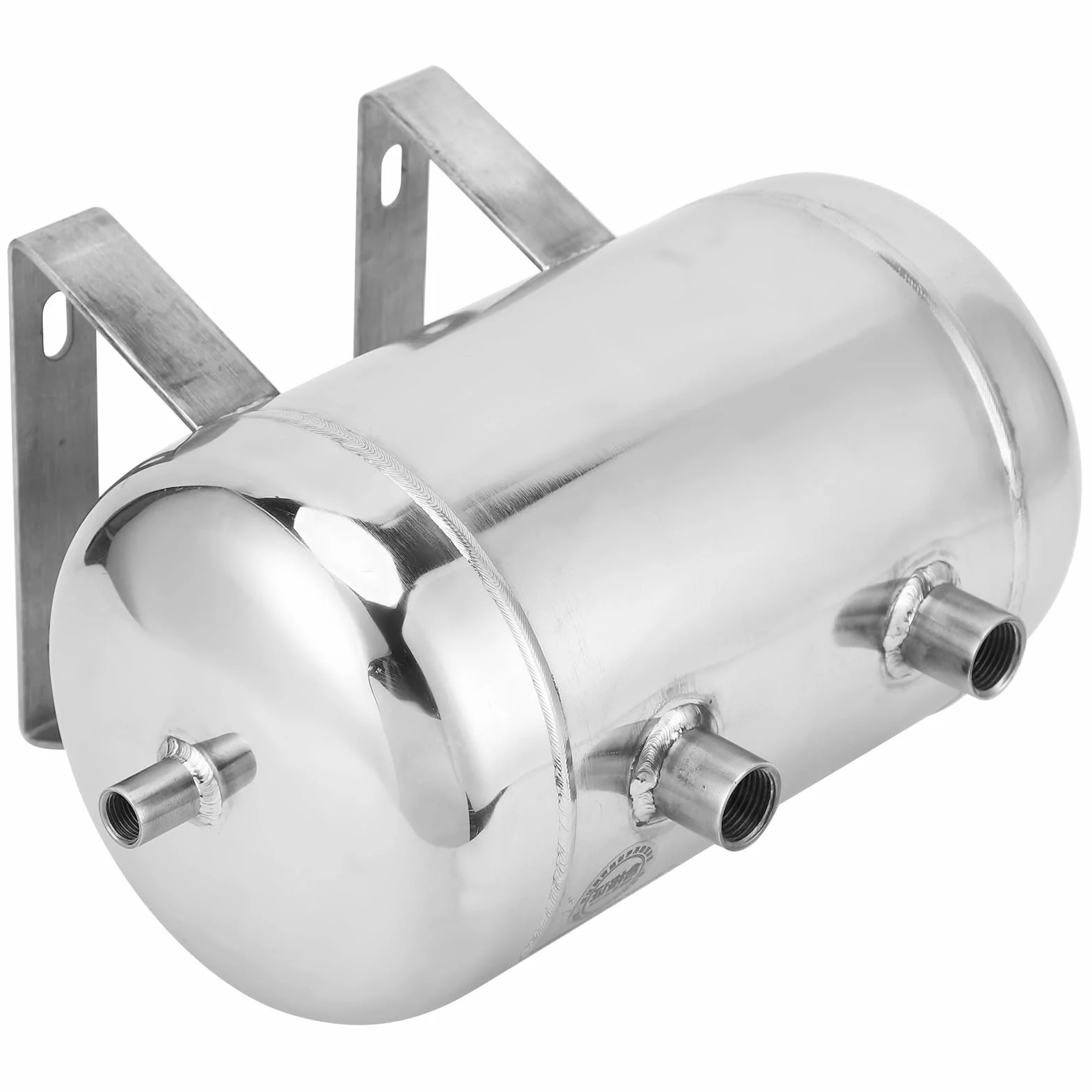 Tanque de Almacenamiento de Gas de Acero de 5 Litros Depósito de Aire Contenedor de 4 Puertos de Acero Inoxidable 304 con Alta Presión 1/4NPT para Uso Industrial Médico y