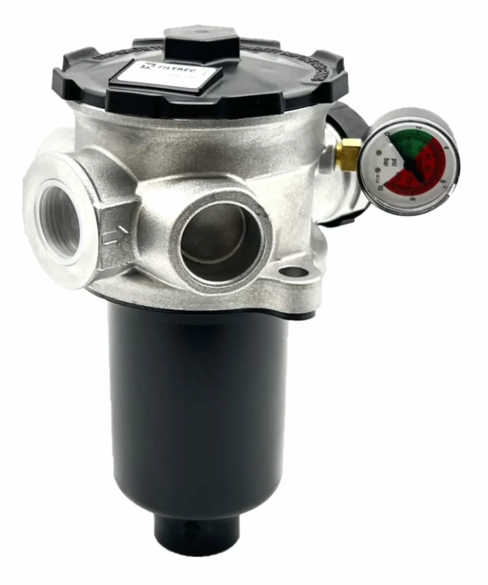 FR6 Series - Filtro de retorno para tanque de 10 micras, 2 agujeros 3/4 pulgadas, BSP 60 l/min con respiradero de aire c/w tapa de llenado de acceso rápido