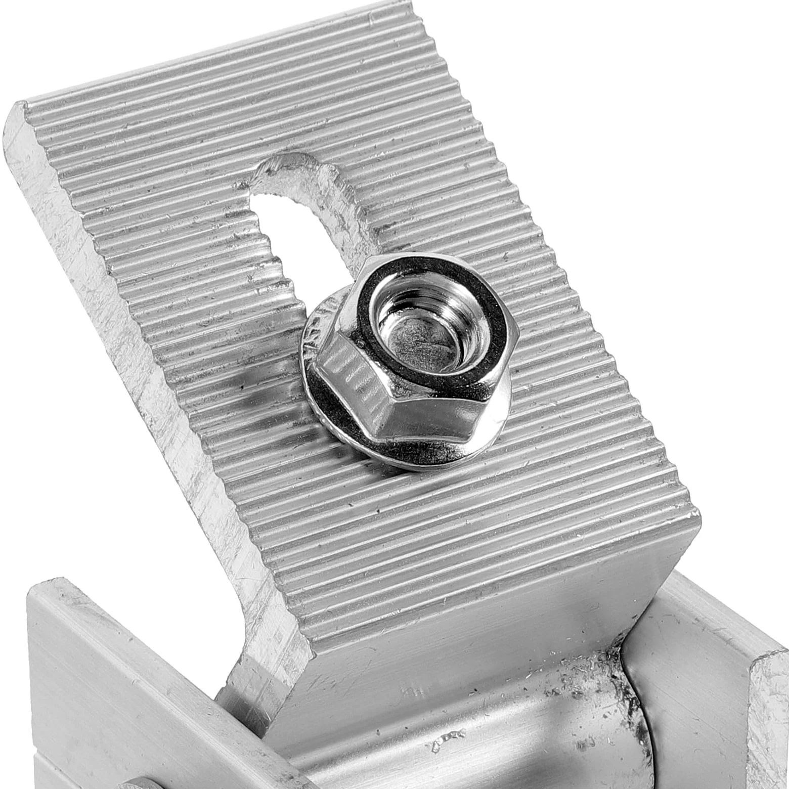 Toyvian Soporte de Aleación de Aluminio Almohadillas de Goma y Tornillos de Madera Ajustable Estructura Estable y Fácil Instalación, Incluye para Panel Solar para Montaje en Techo Plano