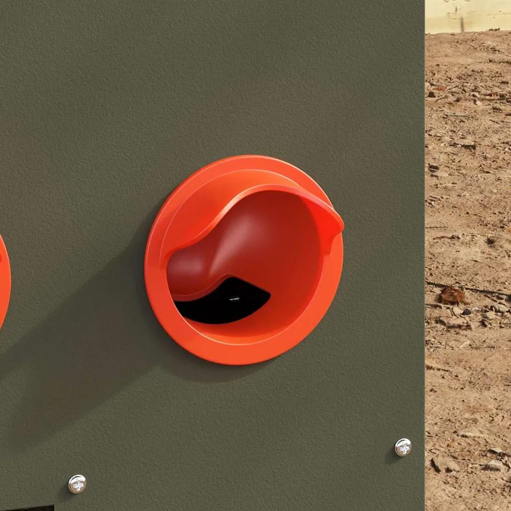 Comedero para gallinas de acero verde oliva 60,5 x 29 x 51 cm, diseño moderno para exterior e interior, fácil acceso a la comida con gran espacio de almacenamiento, resistente a los